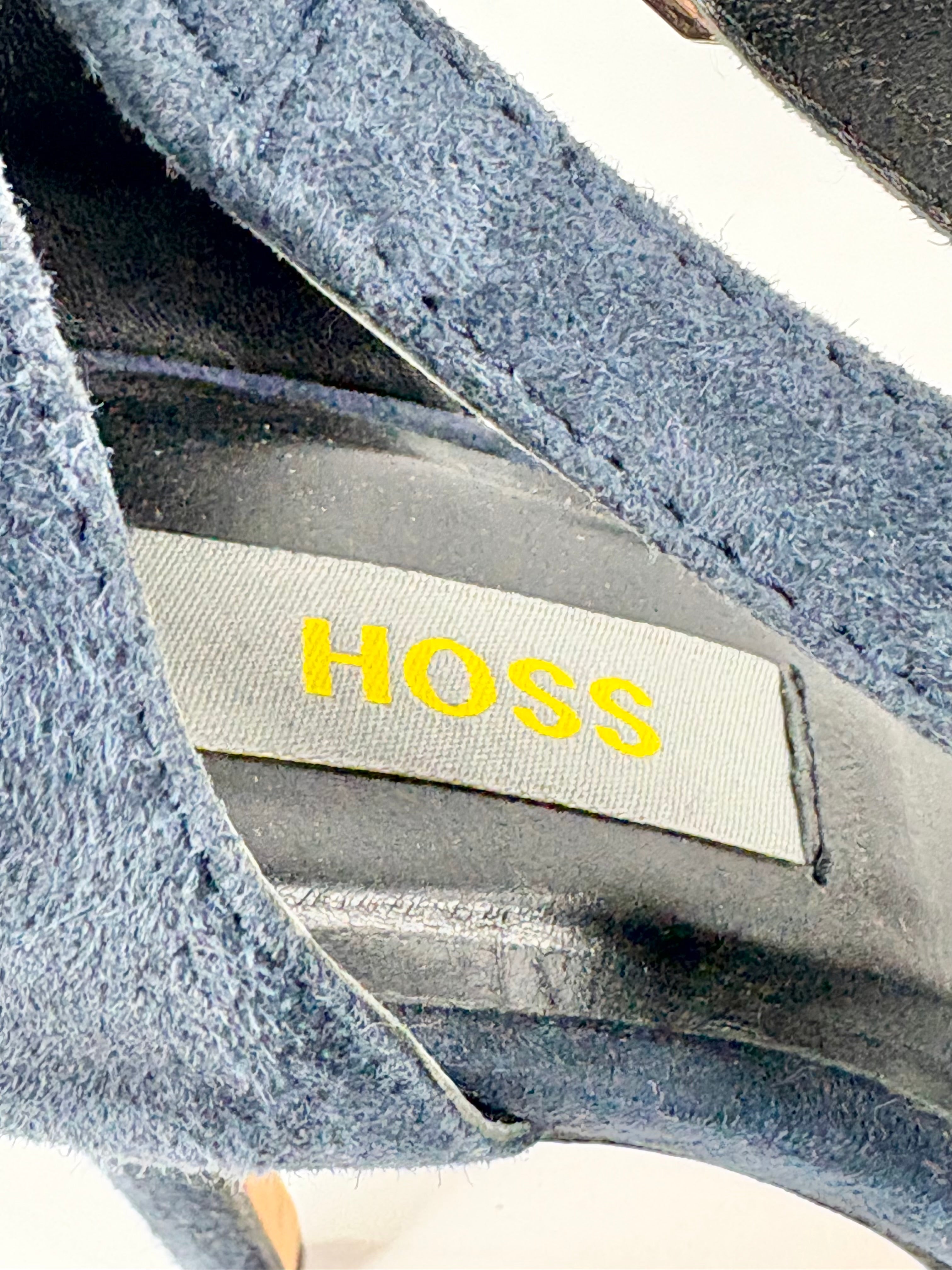 Hoss Navy Blue Suede 'Torsa' Stilettos - EU39