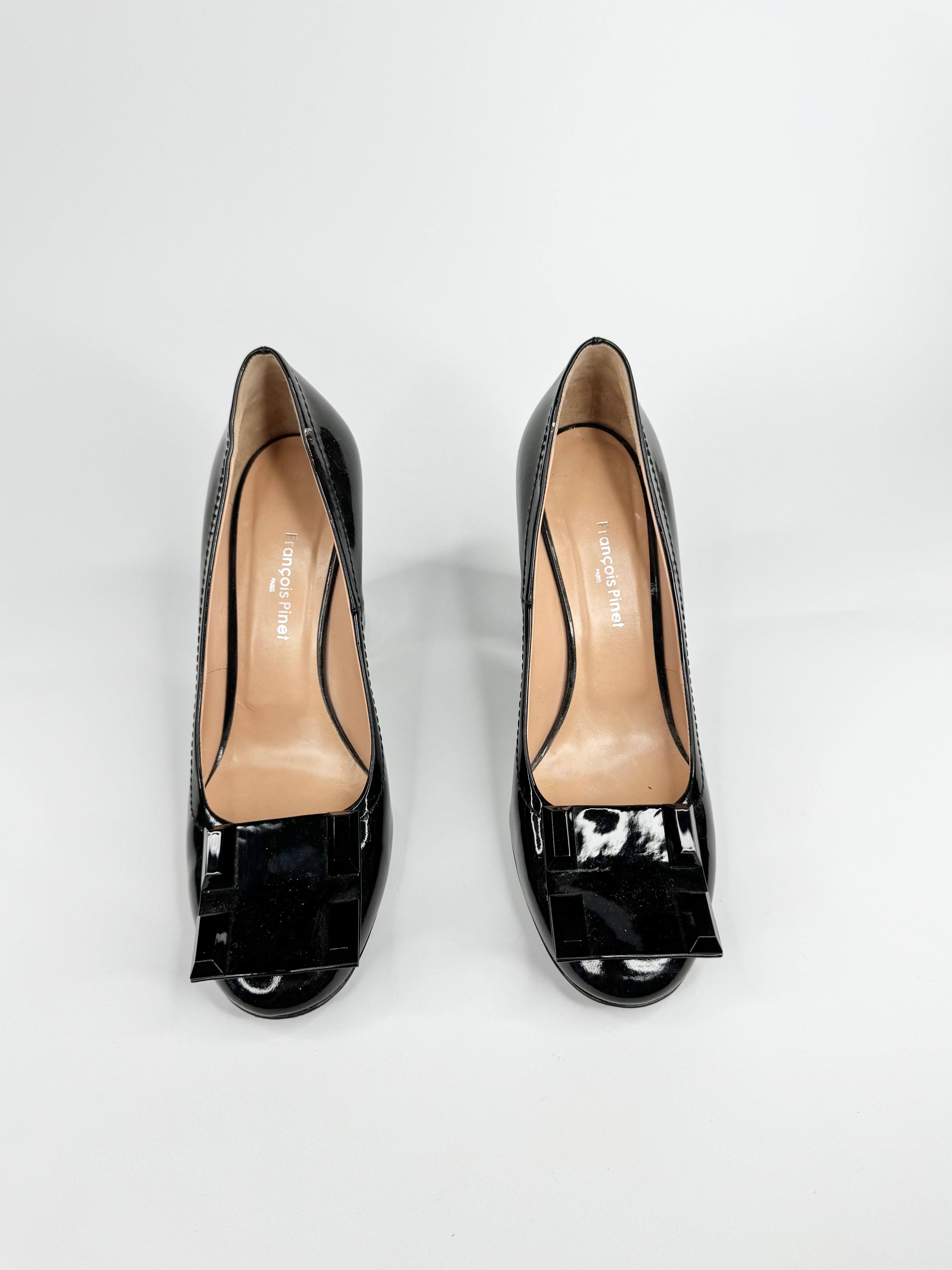 Francois Pinet Black Patent Leather Pumps - EU40