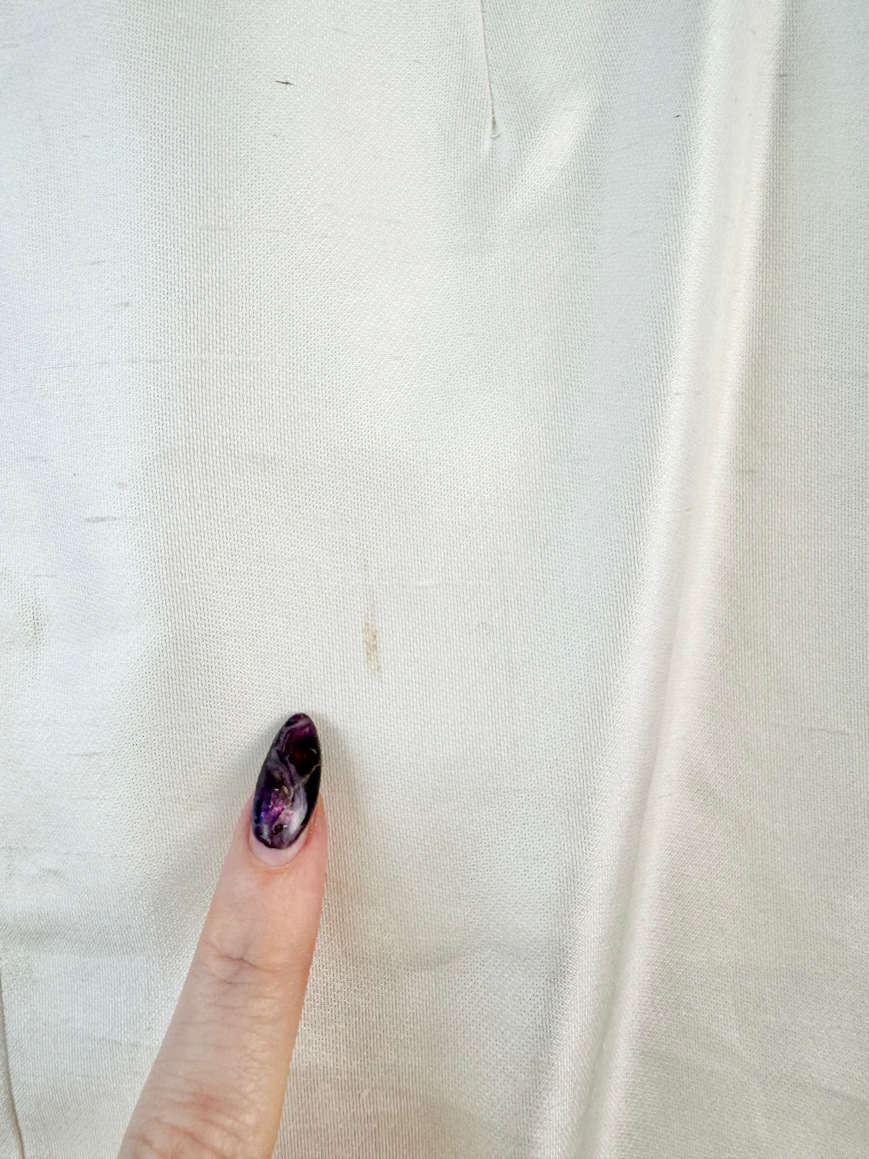 Nicola Finetti Cream Silk & Velvet Frill Mini Skirt - AU10