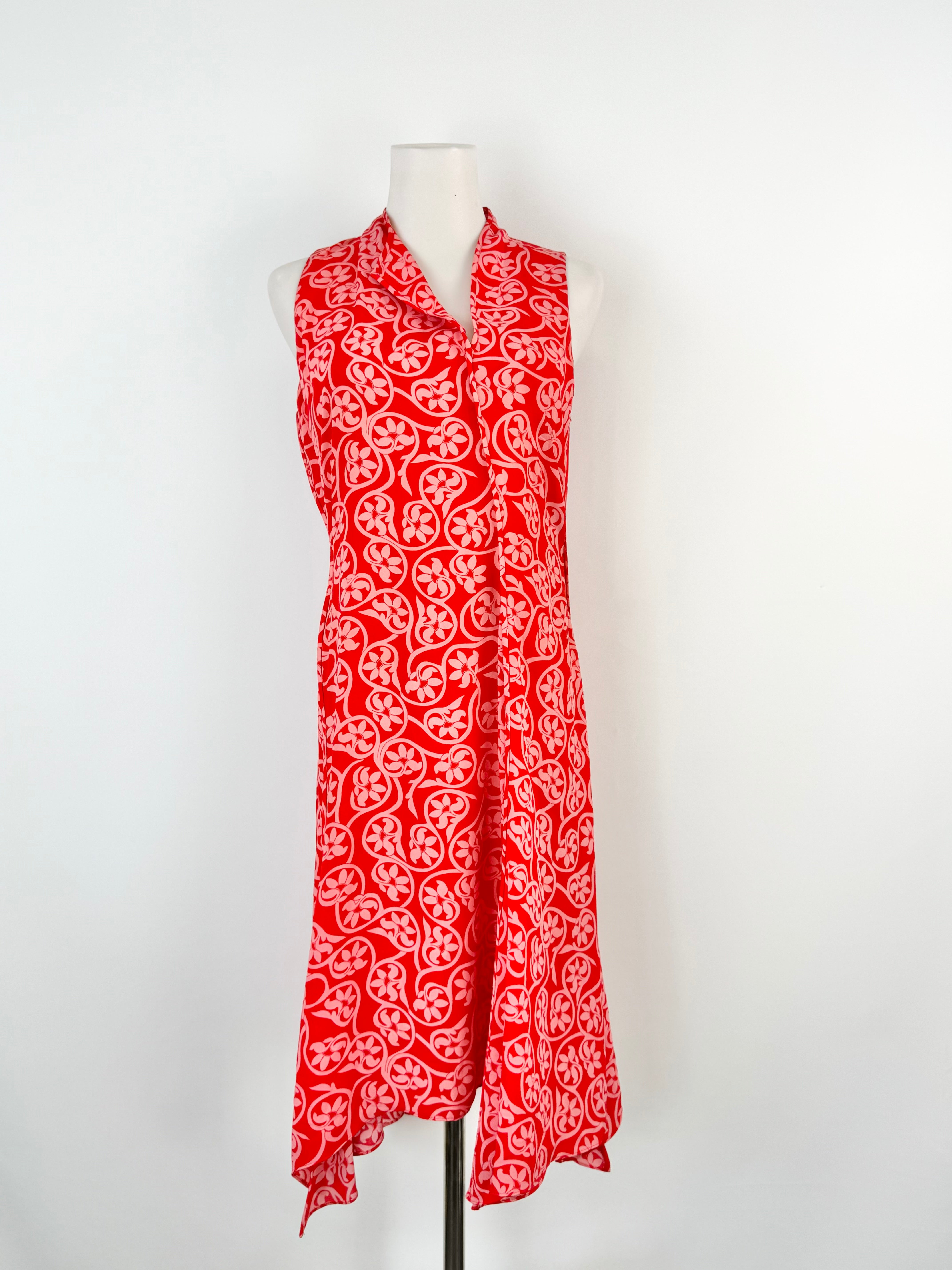Vintage Diane von Furstenberg Crepe Floral Midi Dress - AU6