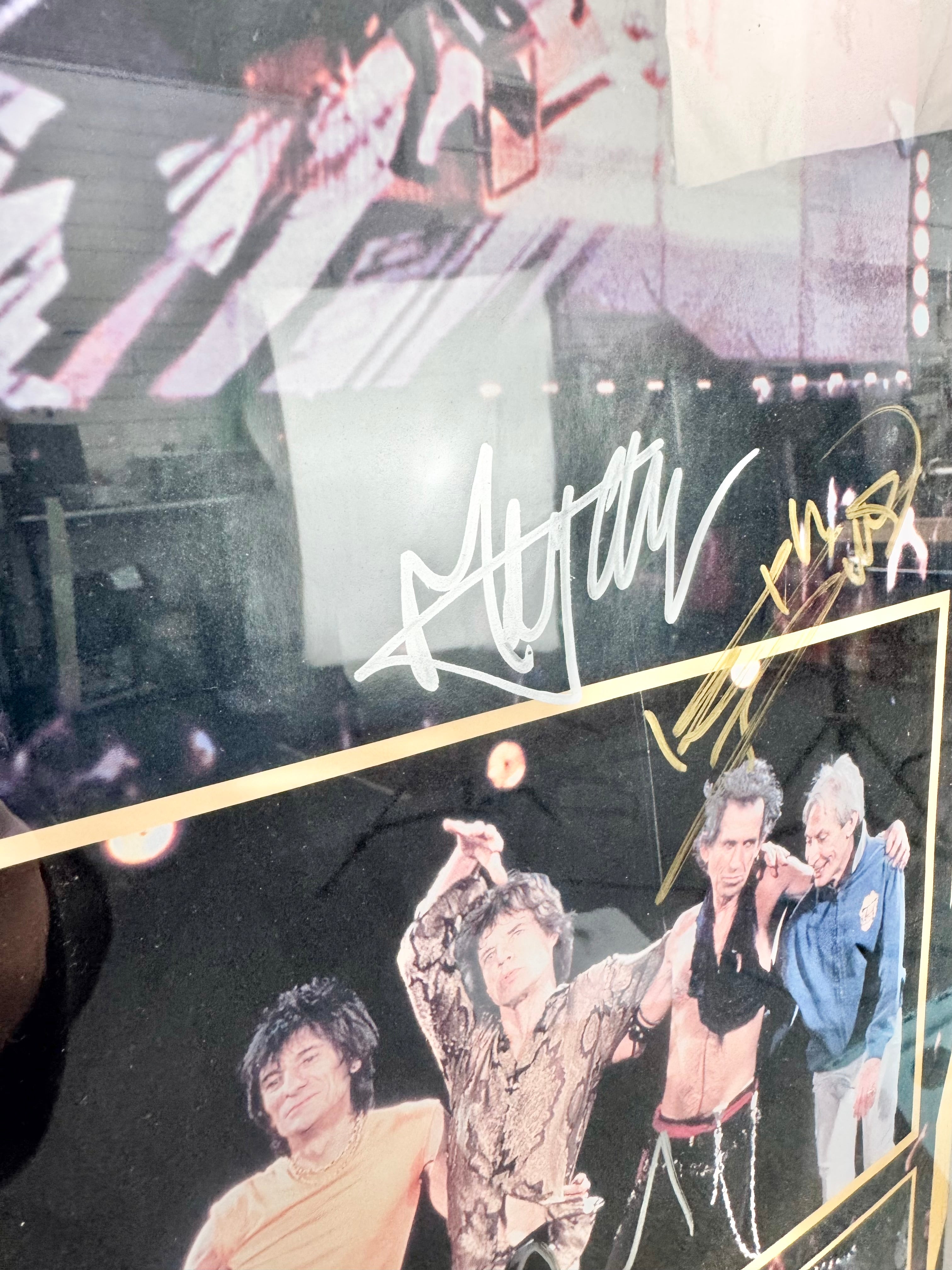 The Rolling Stoned Signed & Framed 1999 Rolling Stones 'No Security' Tour Poster