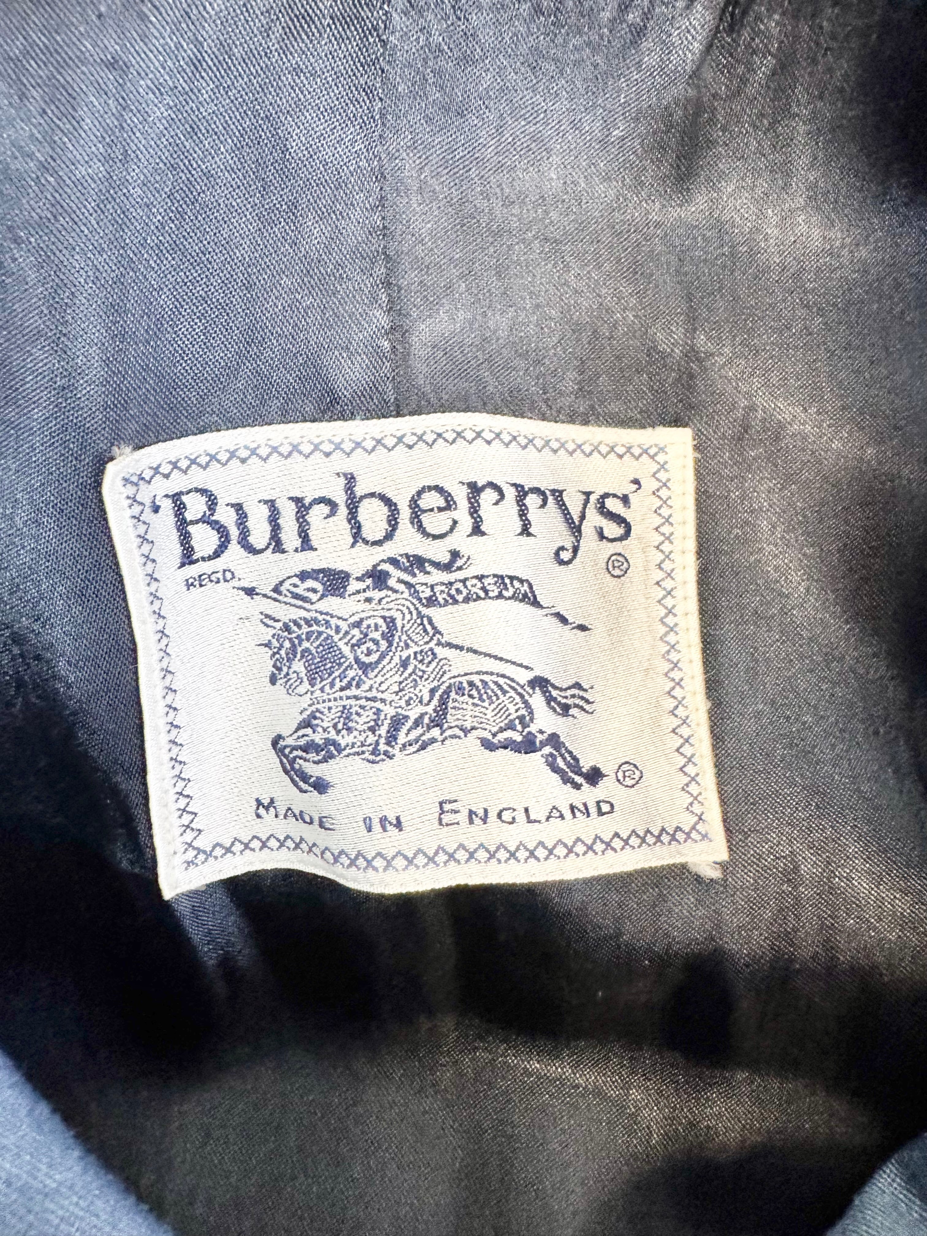 Vintage Burberry's Livid Blue Wool Blend Coat - L