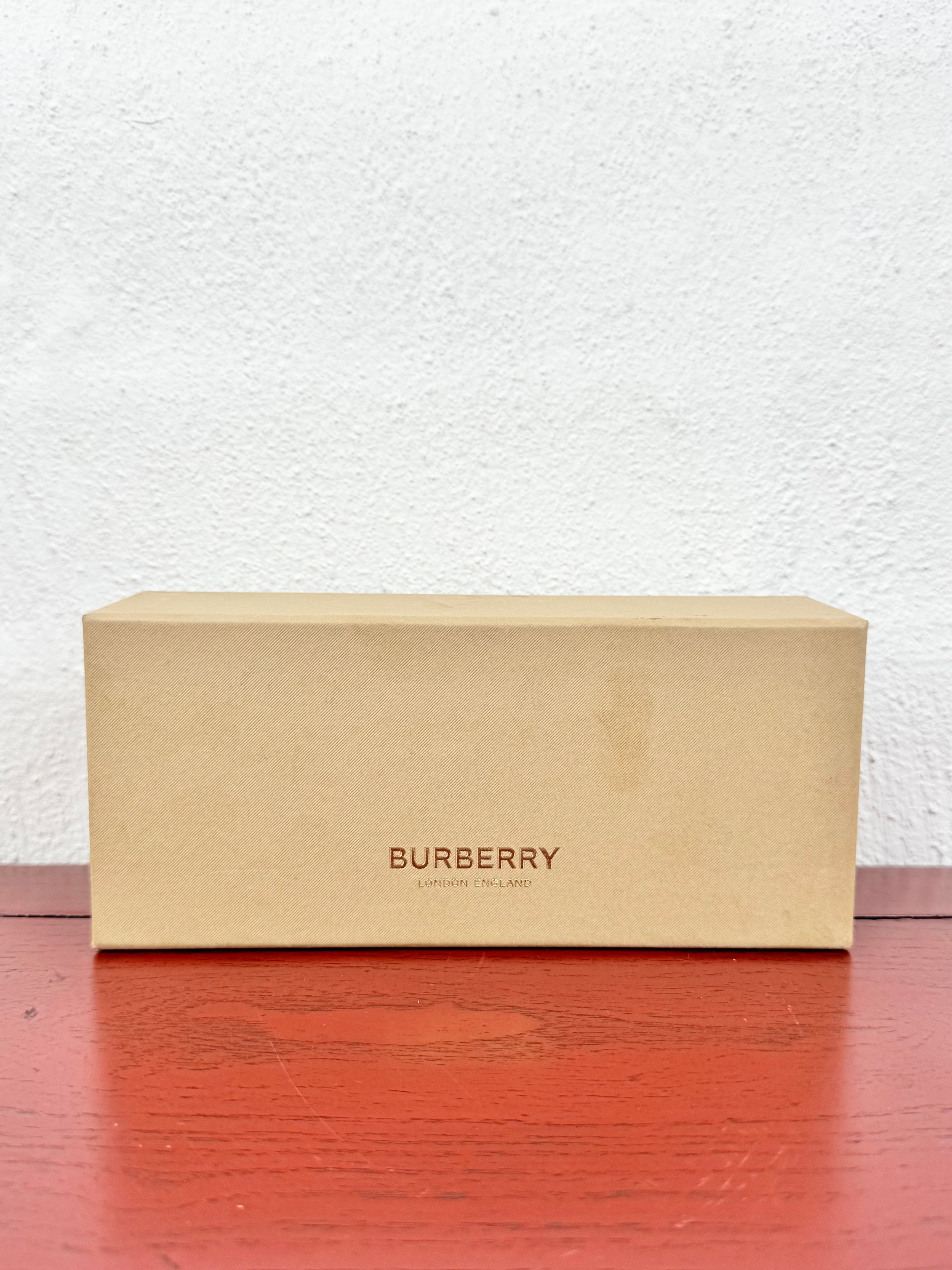 Burberry Cat Eye Nova Check Black Sunglasses