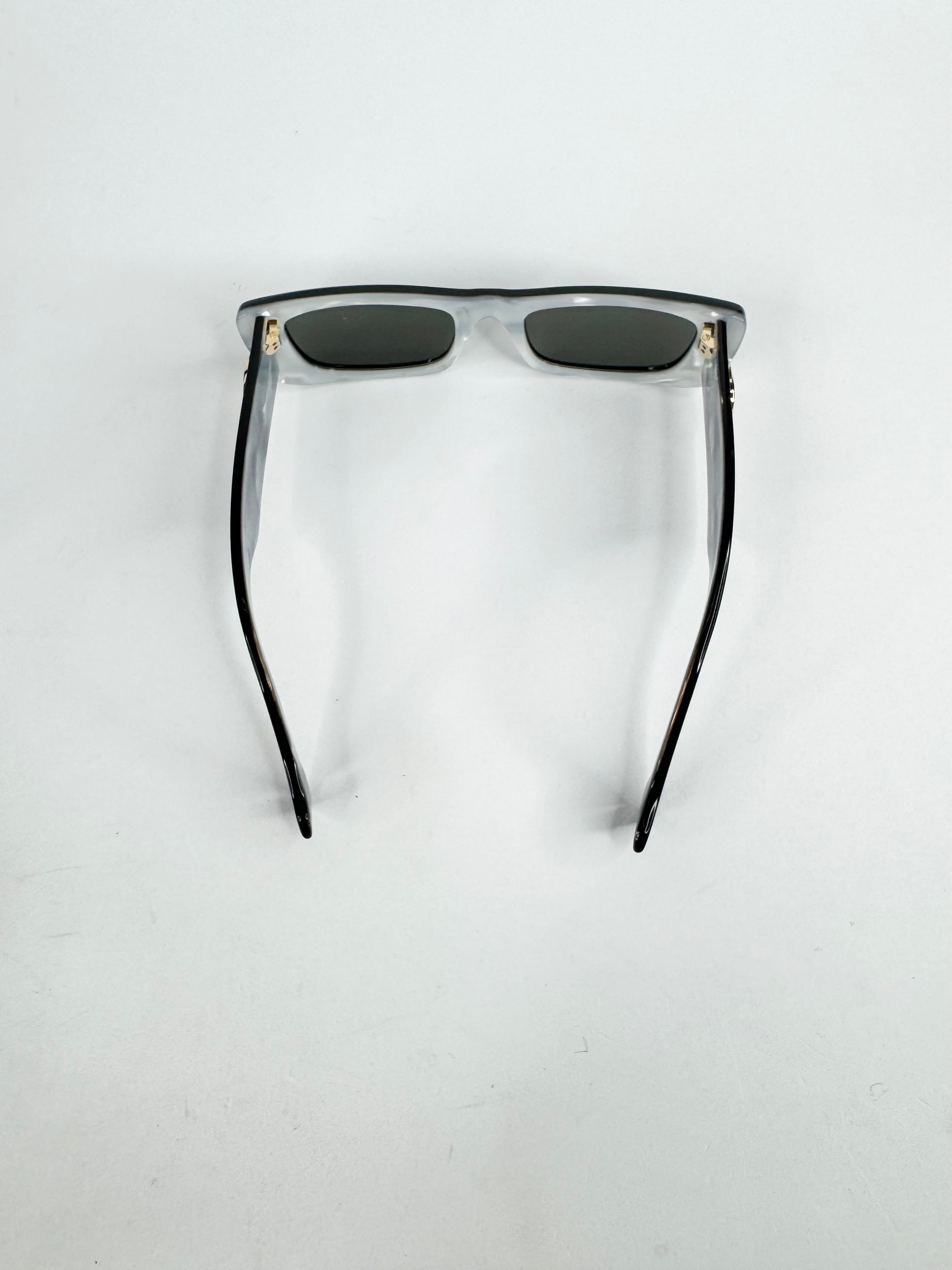 Gucci Black & Blue Rectangular GG Sunglasses