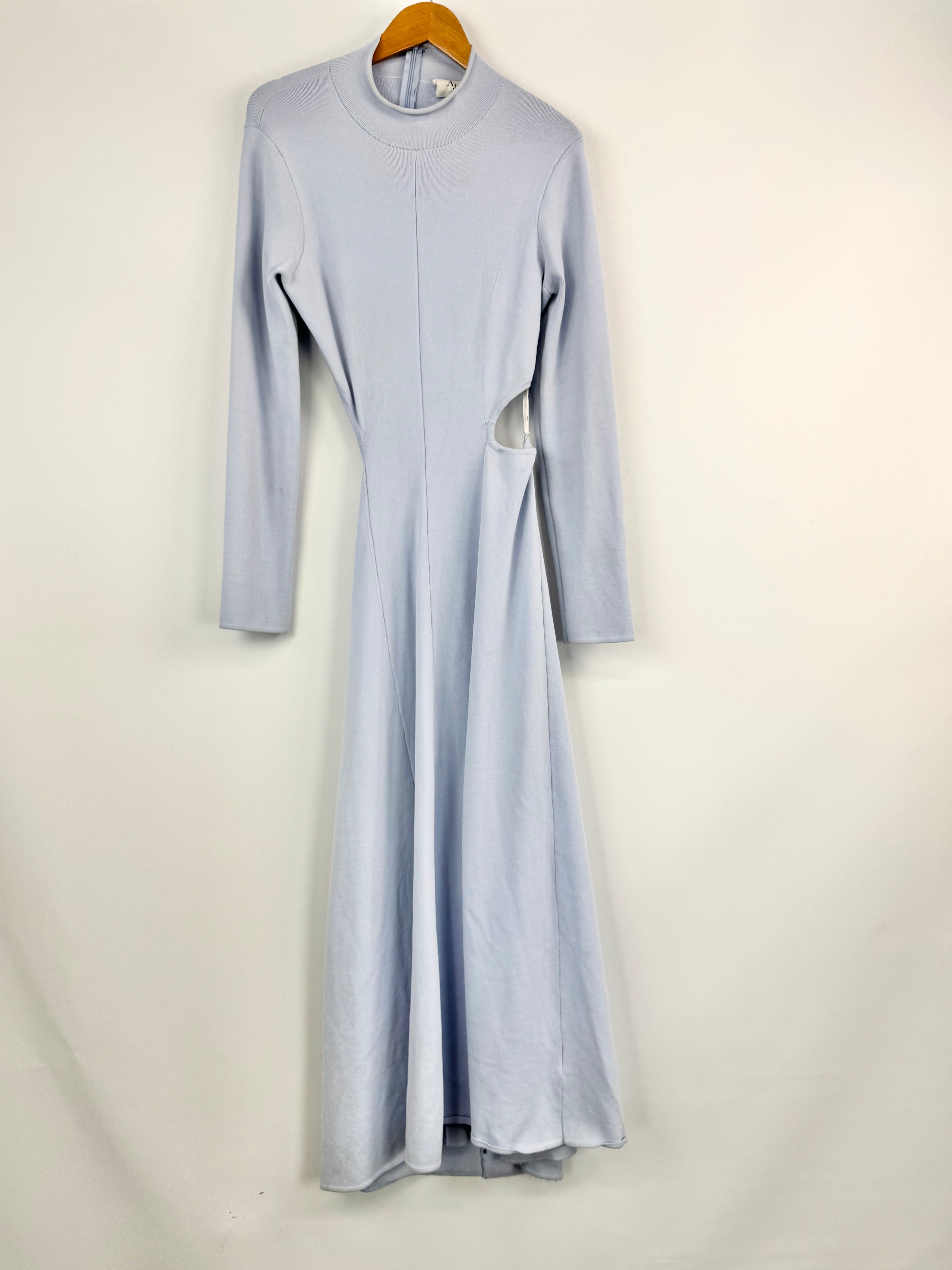 Aje Winter Sky Blue Cut Out Maxi Dress - AU14/16