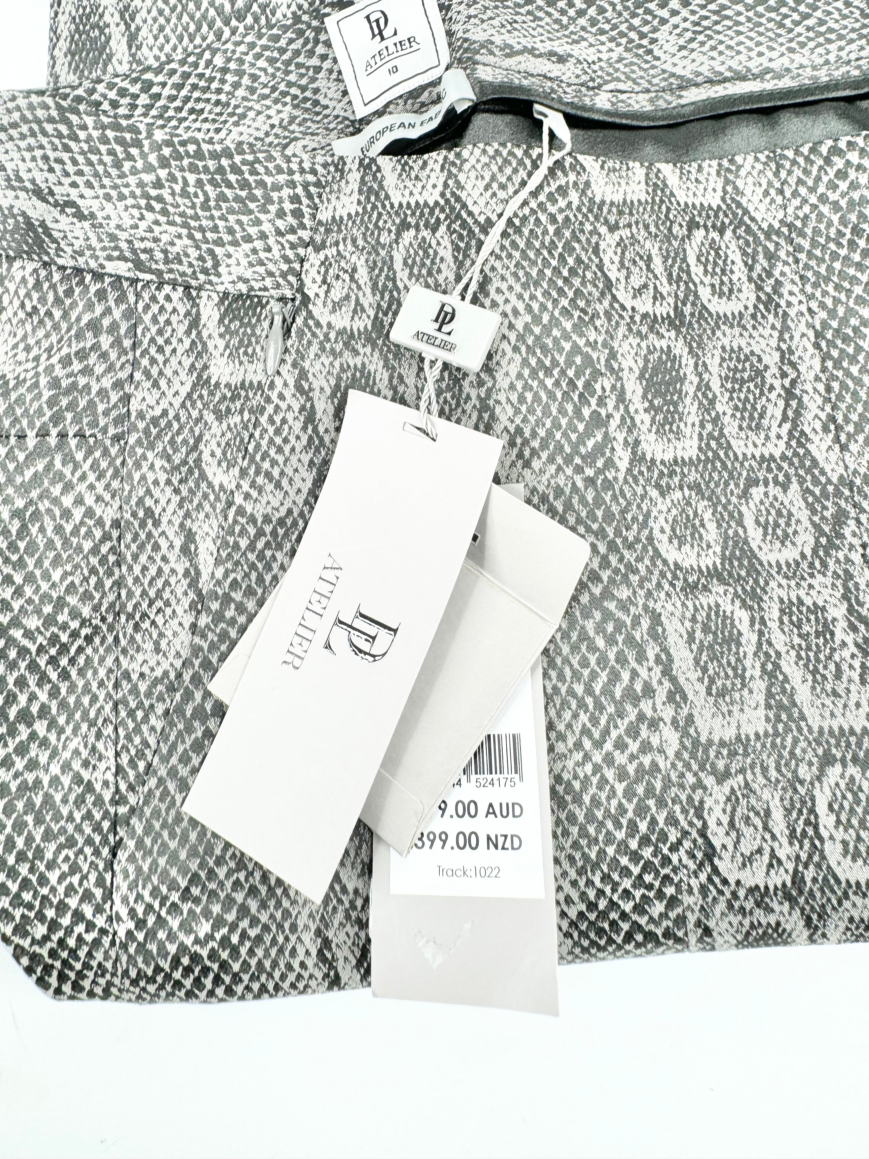 DL Atelier Grey Skinny Snake Slacks NWT - AU10