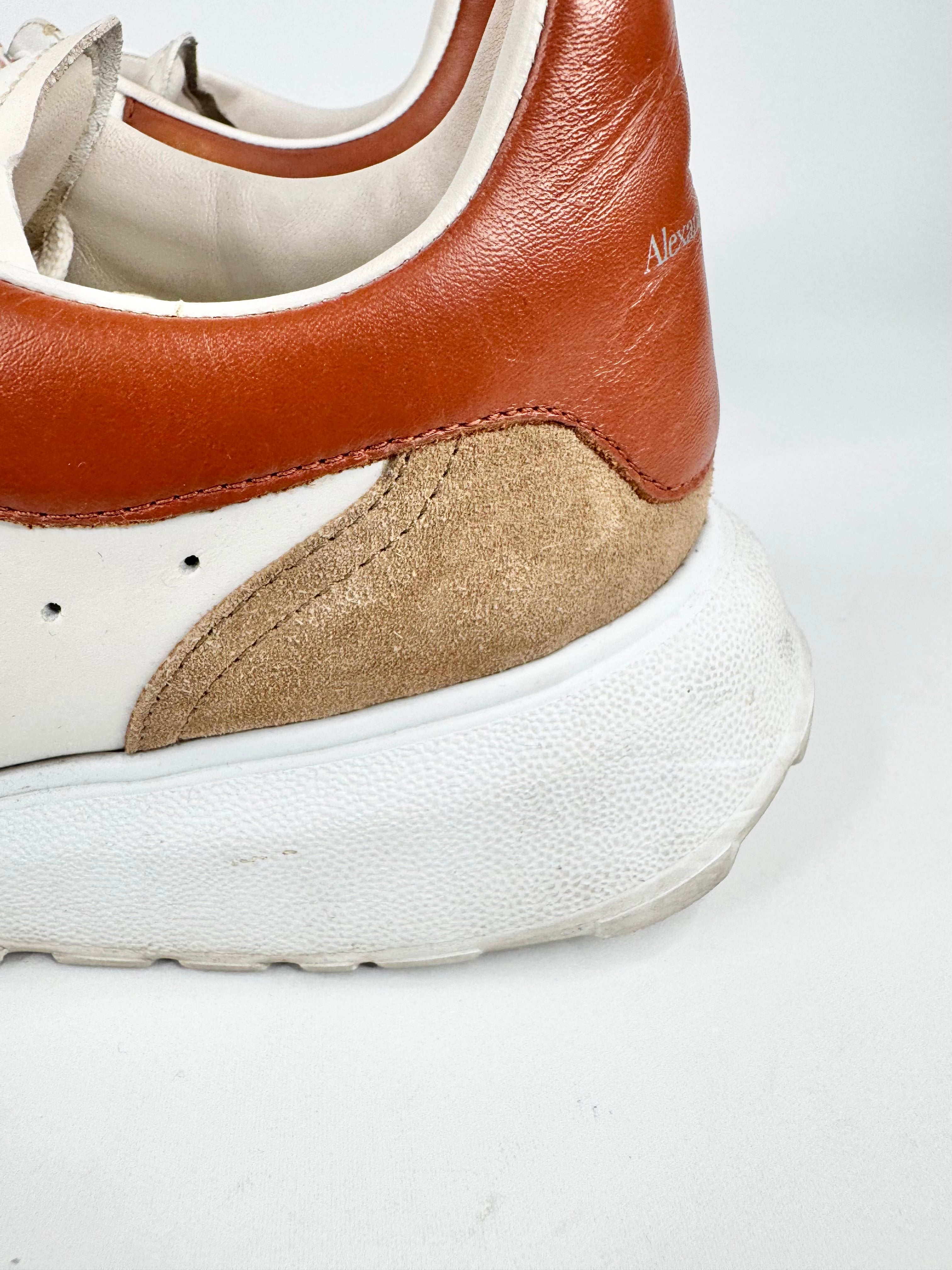 Alexander McQueen White & Tan Oversized Sneakers - EU40