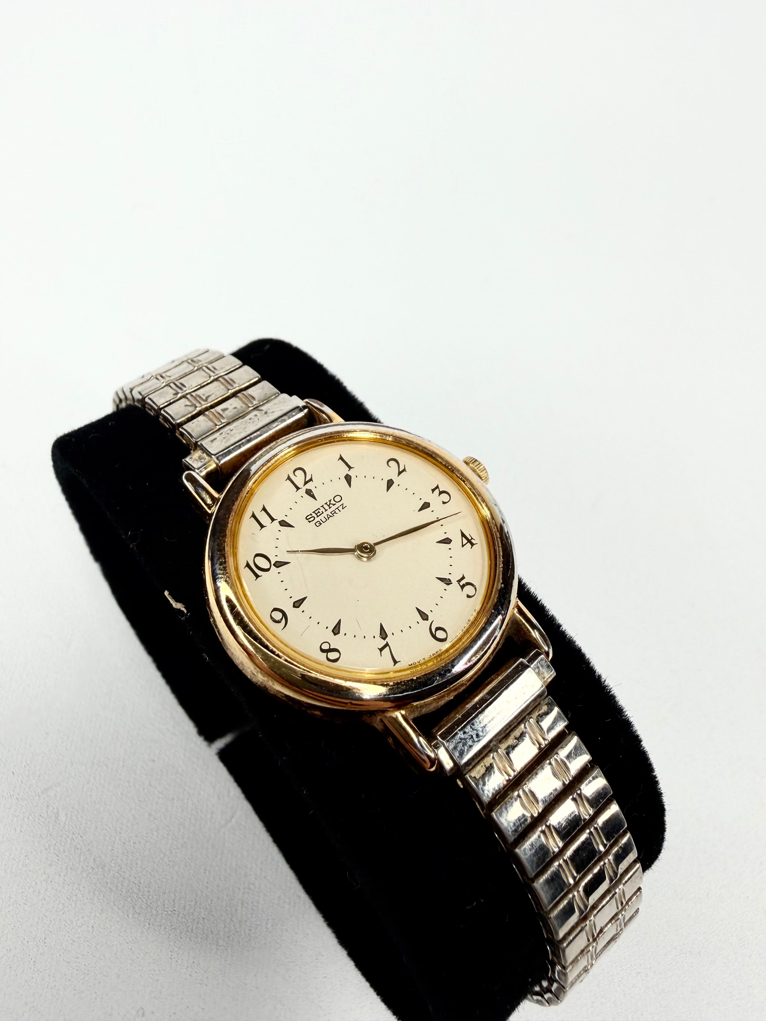 Vintage Seiko Gold Toned Quartz Watch in Case