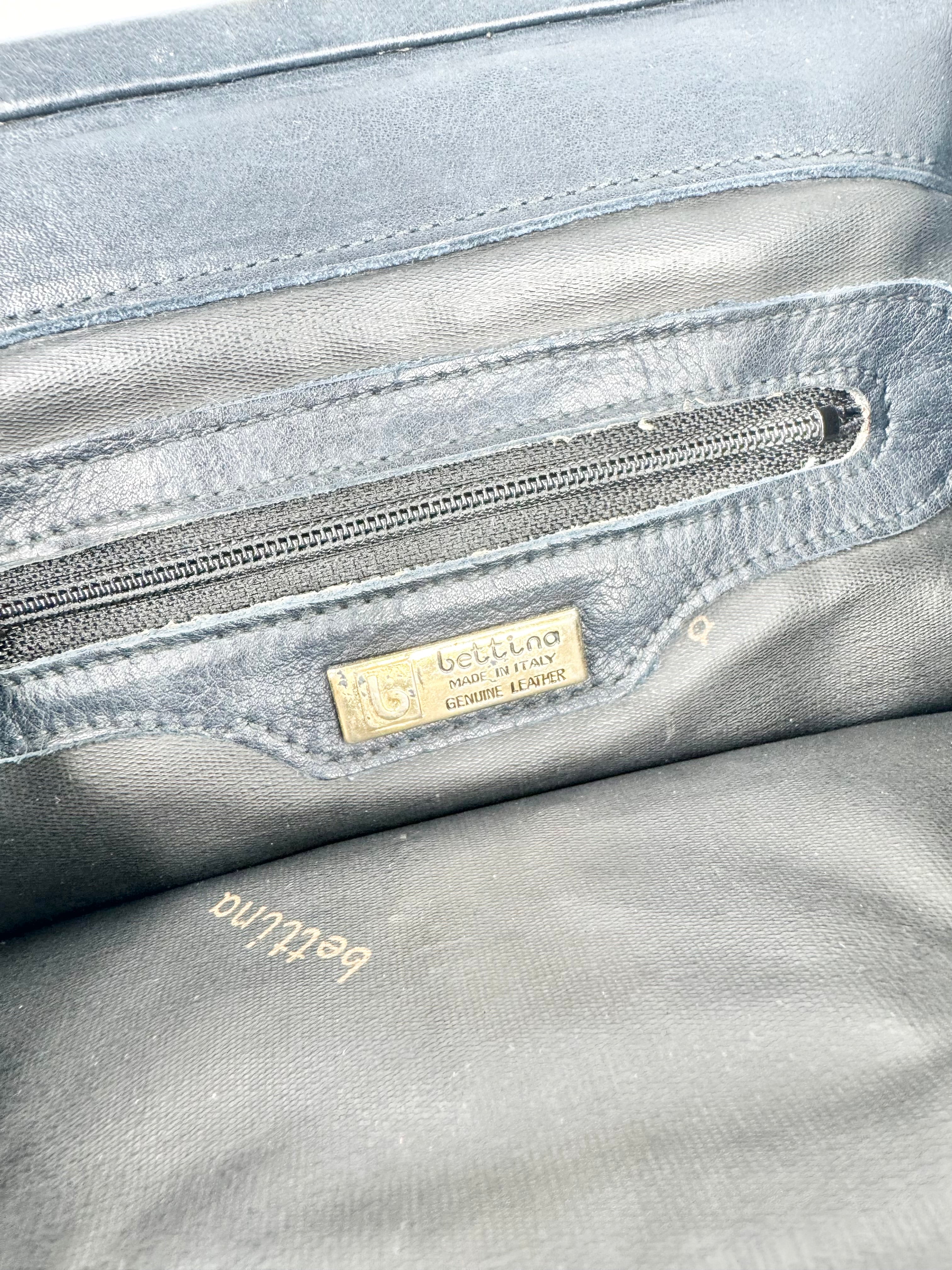 Bettina Midnight Blue Leather Cross Body Purse Purse