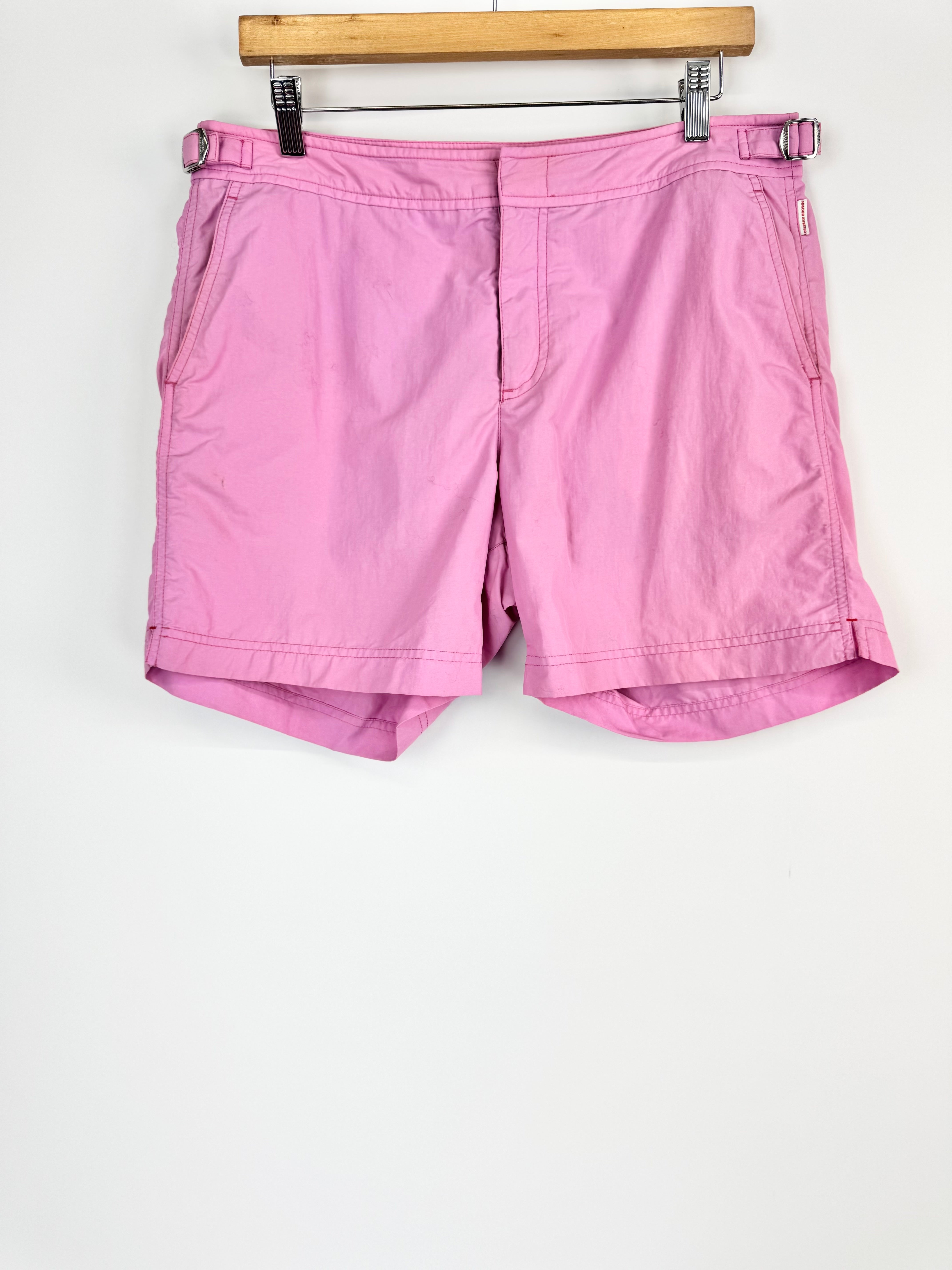 Orlebar Brown Pink Side Buckled Swim Shorts - 33