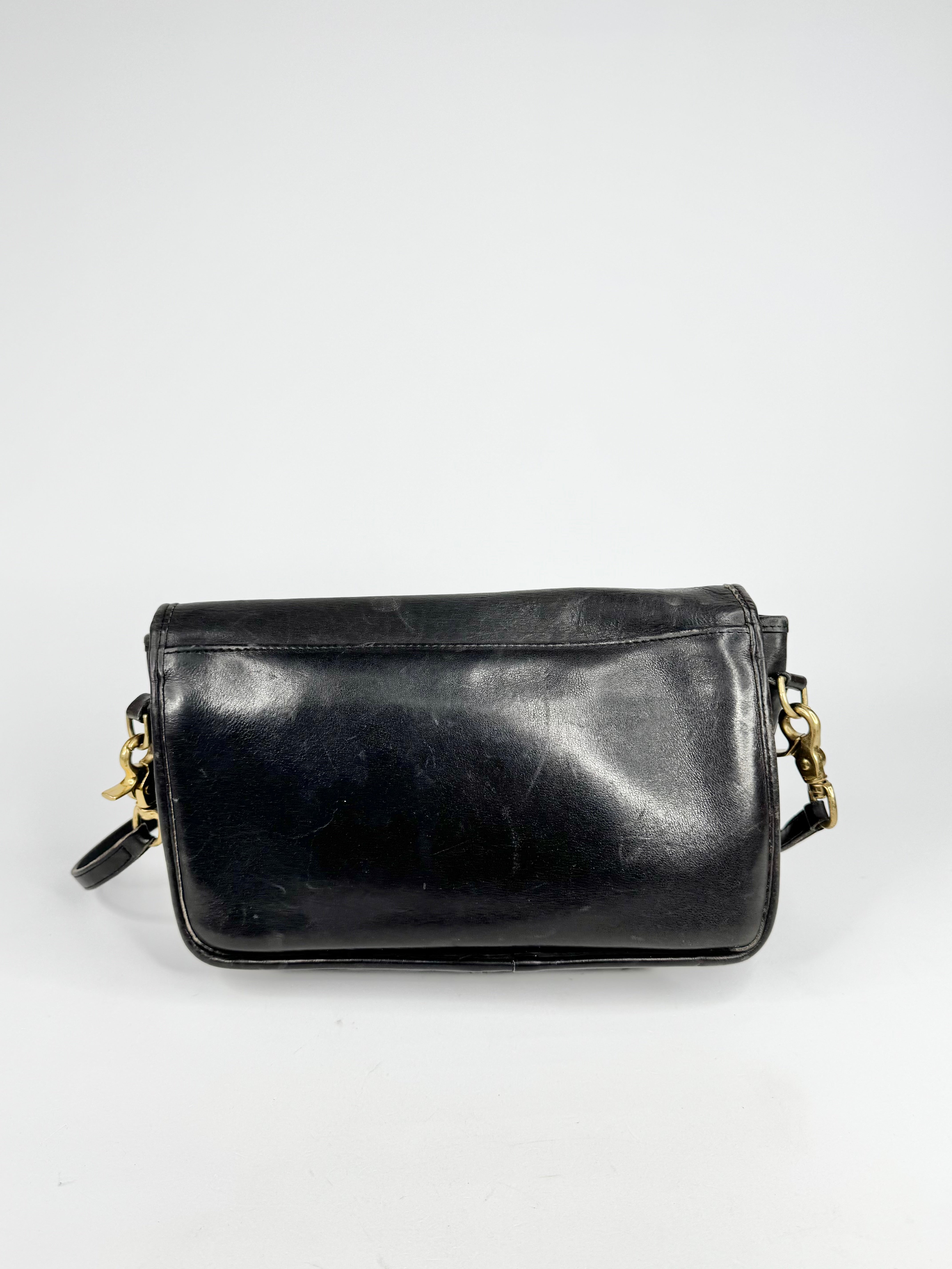 Vintage Coach Black Cross Body Leather Bag