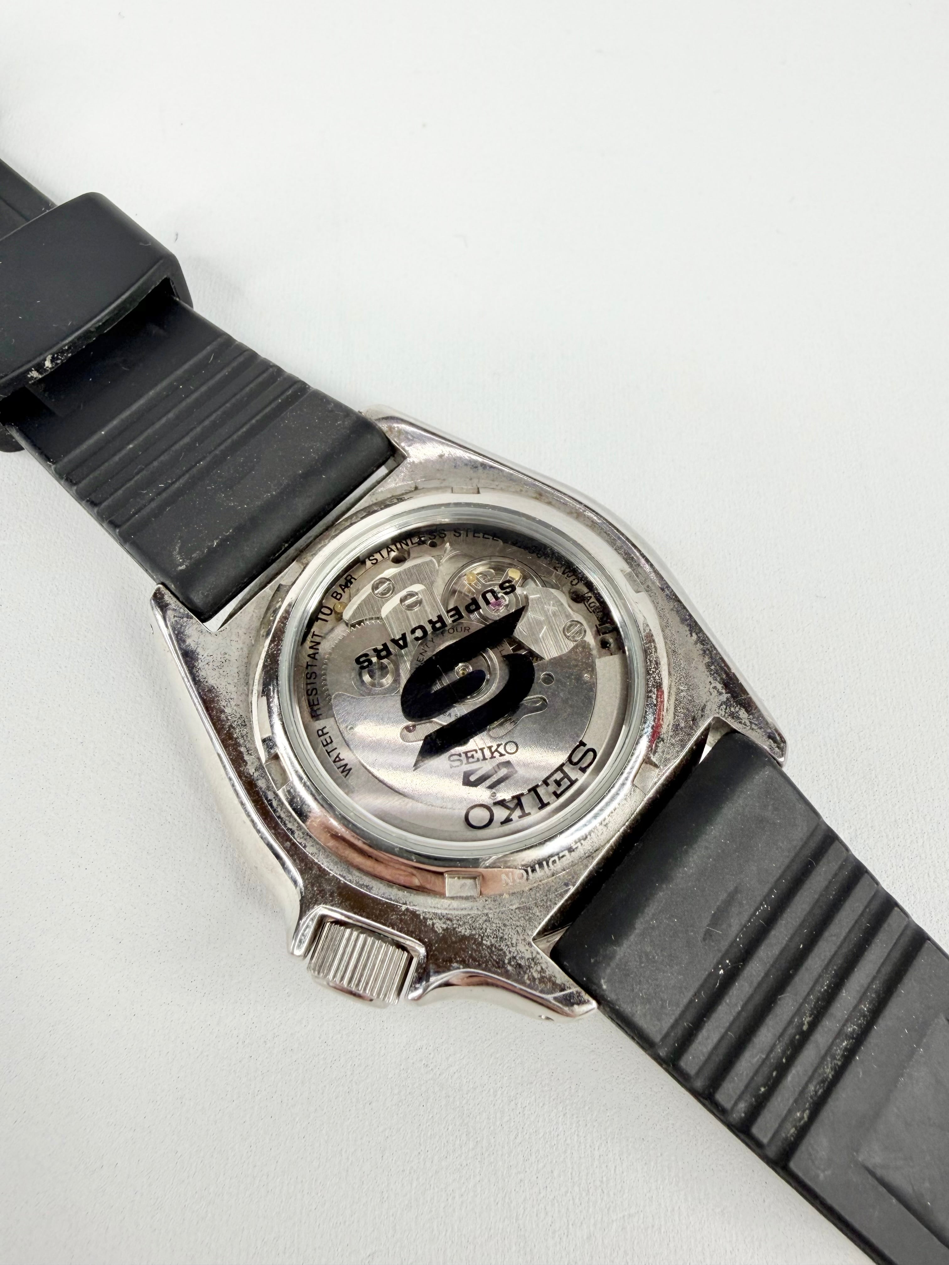 Seiko Black & Blue 'Supercars' Special Edition 5 Sport Automatic Watch