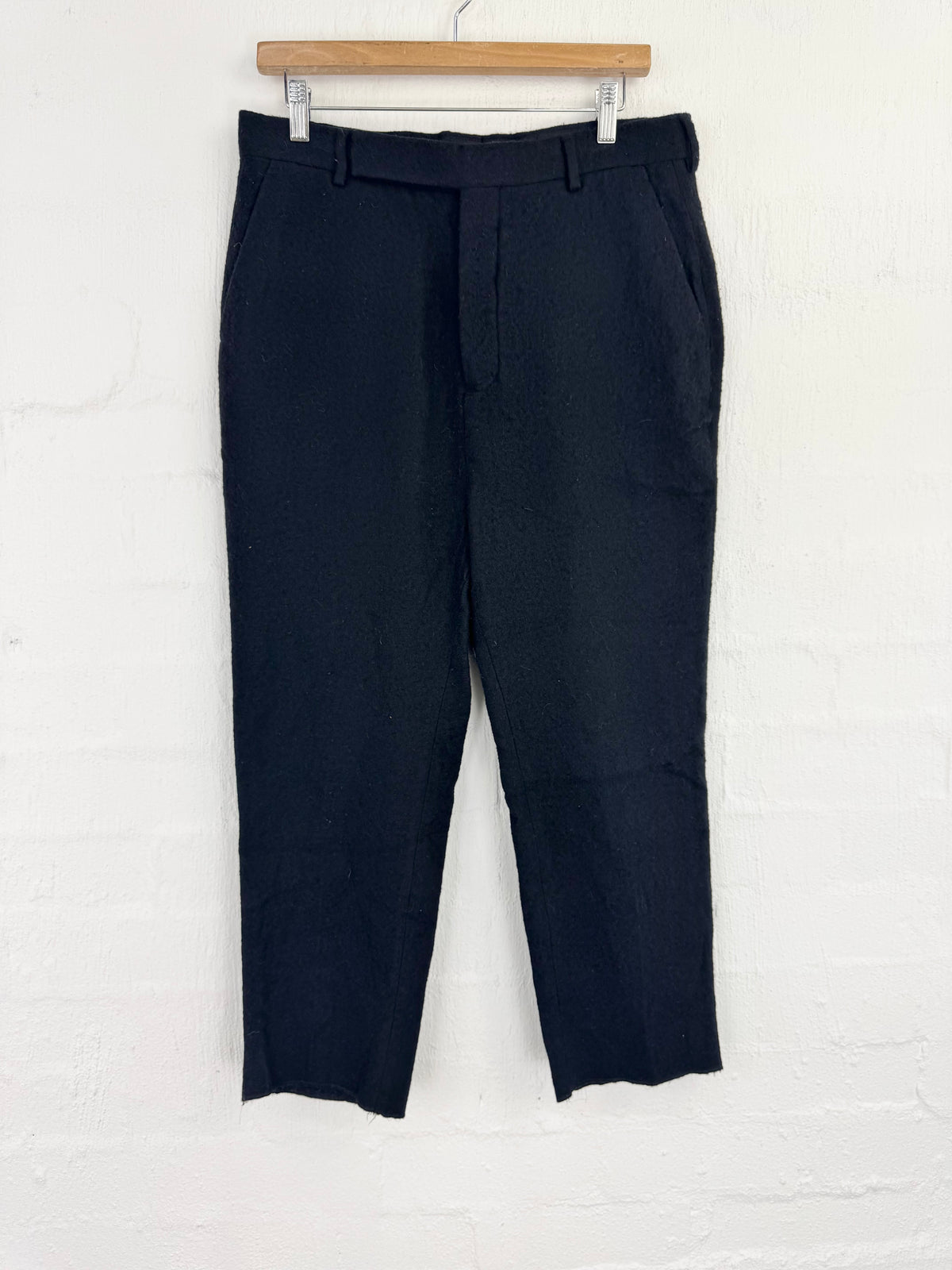 Rick Owens Season 19 Larry Black Wool Capris - AU10