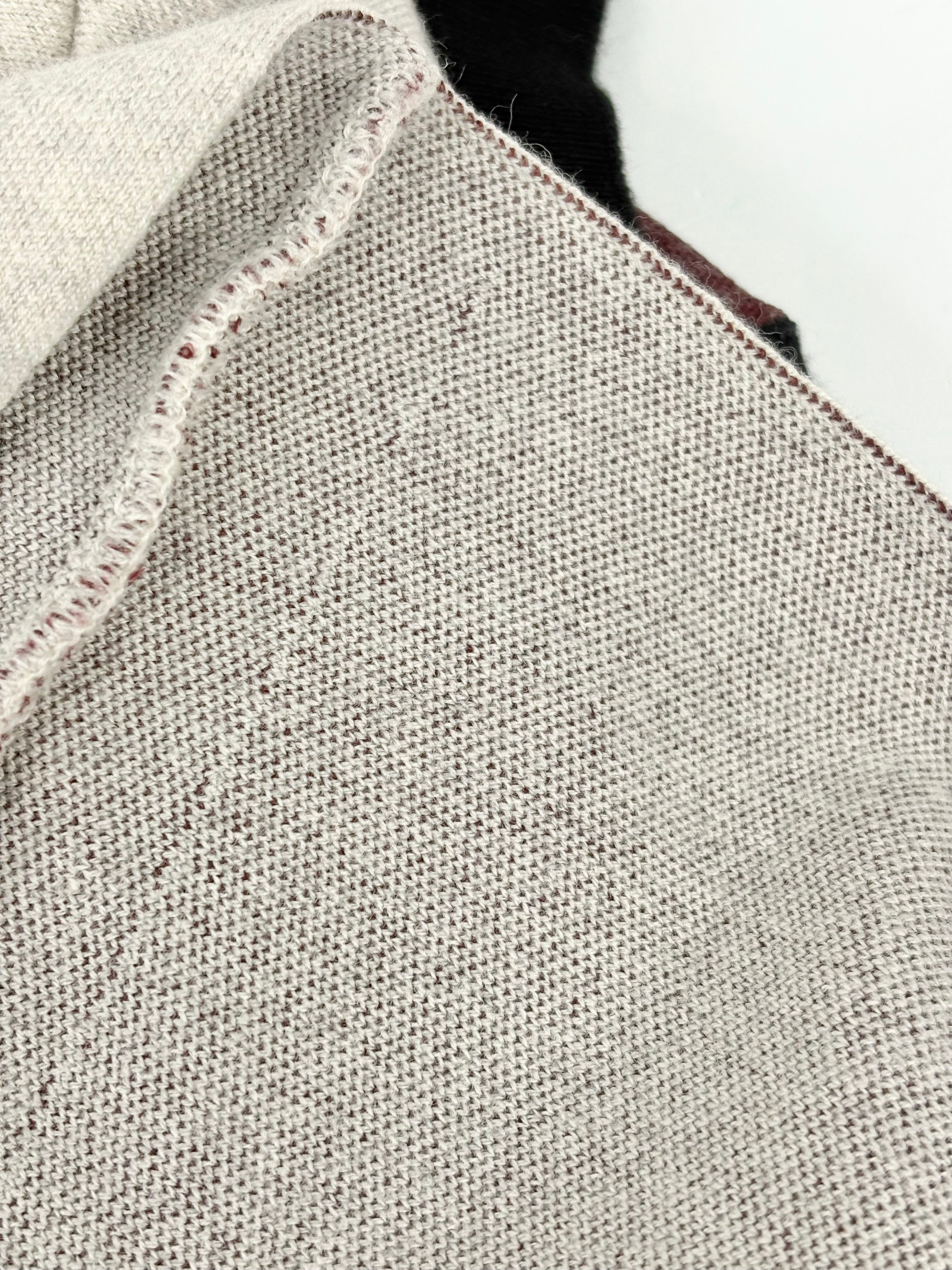 McQ Alexander McQueen Maroon, Black & Beige Knit Midi Dress - XL