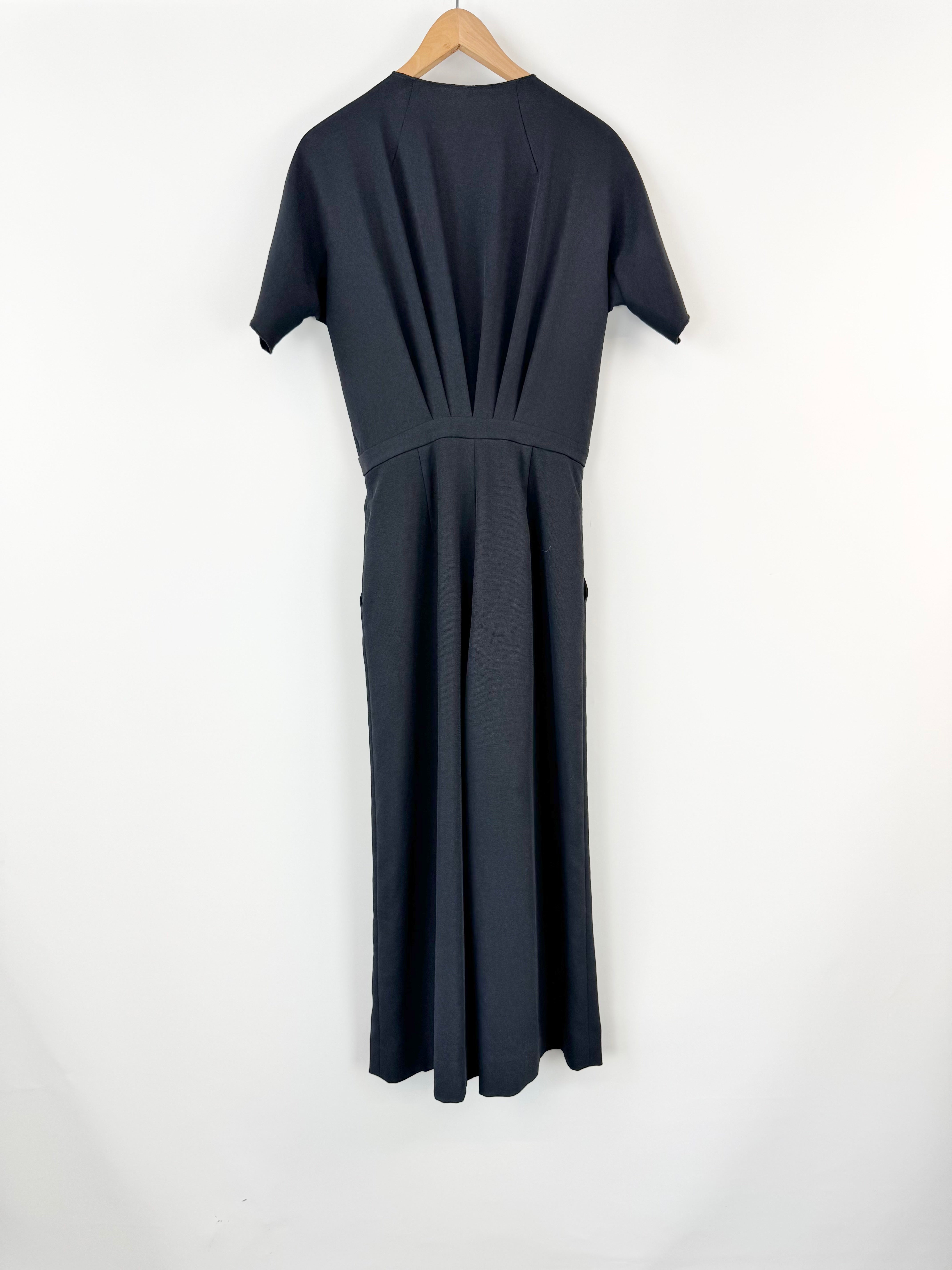 Rachel Comey Black Flared Short Sleeve Jumpsuit - AU10