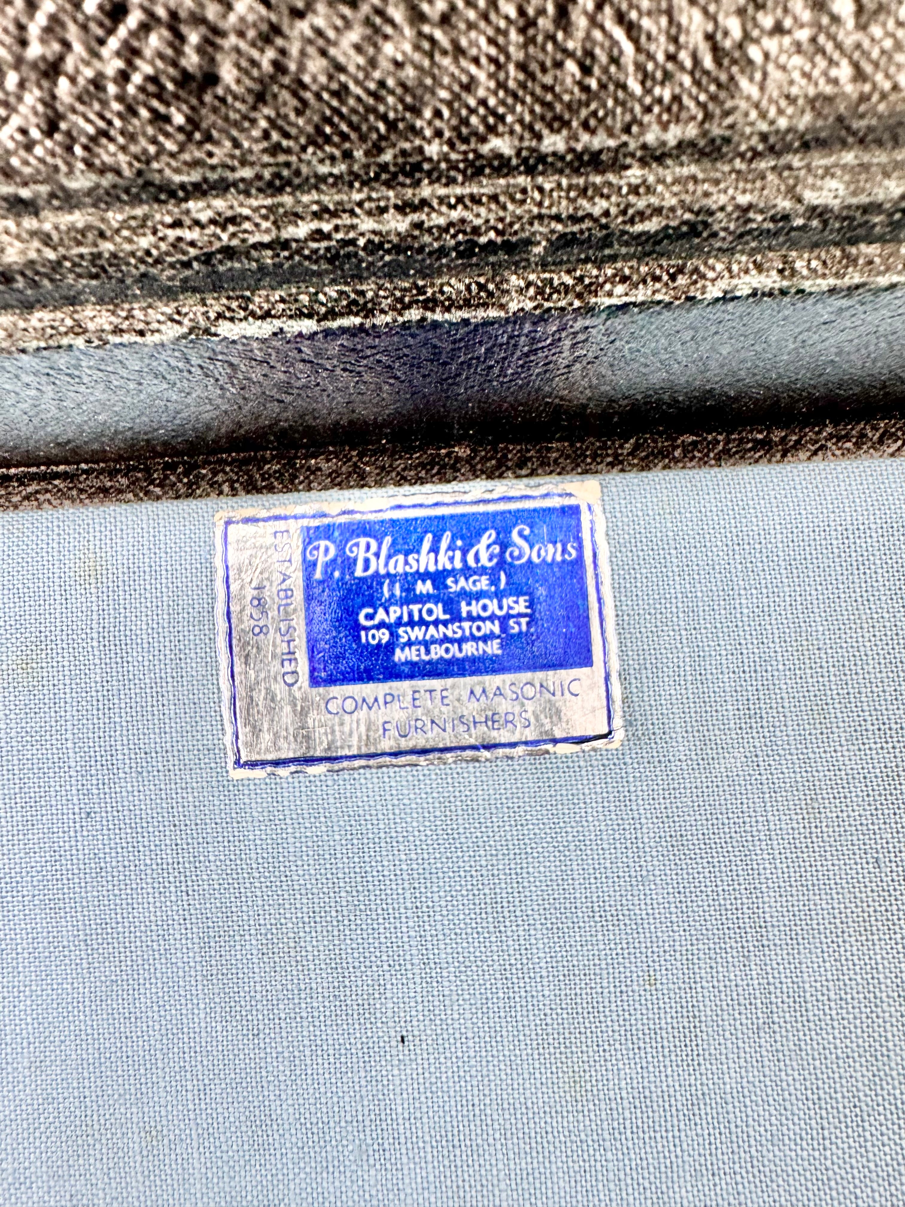 Vintage Freemasons Regalia Glove & Belt Set