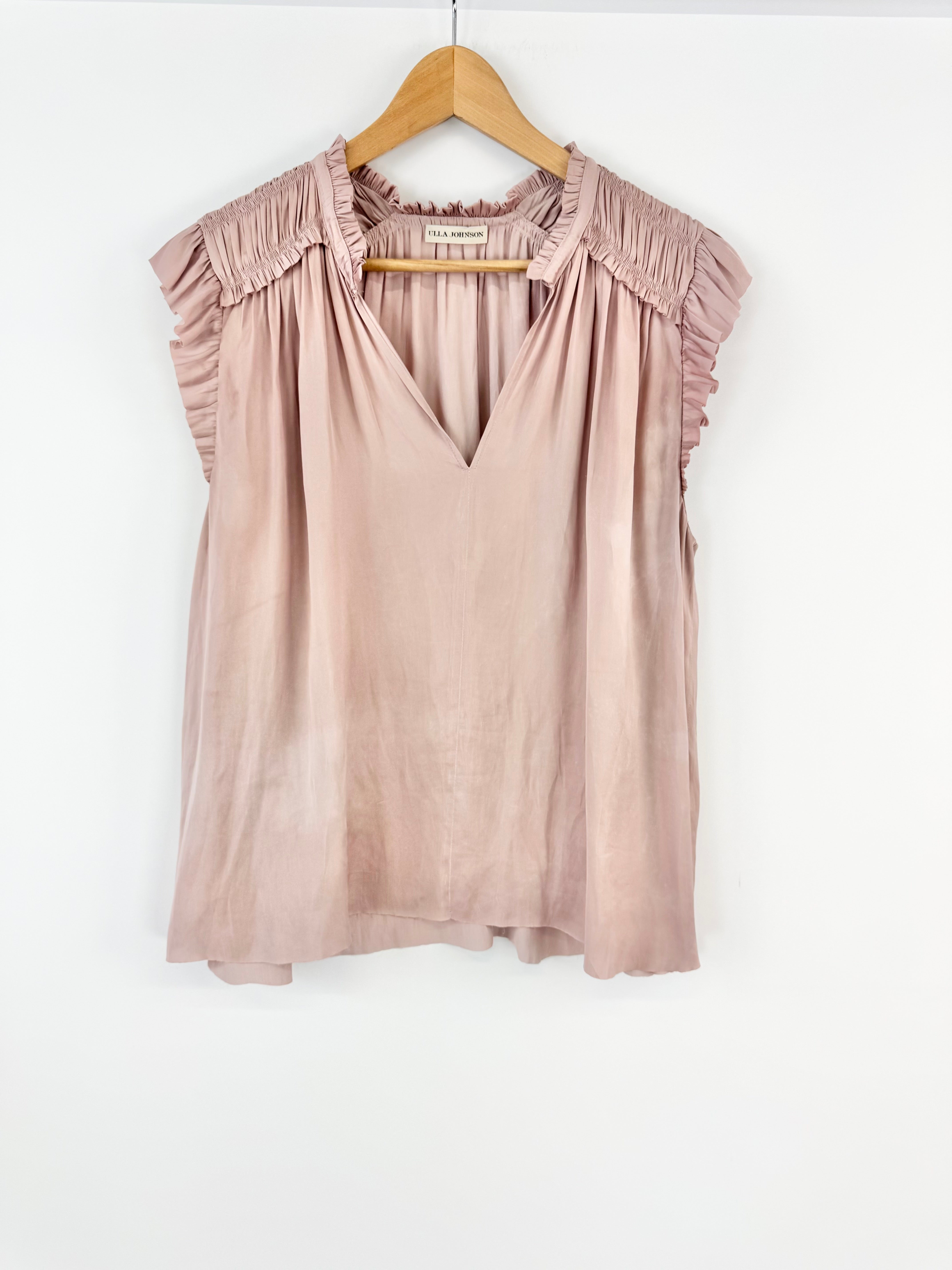 Ulla Johnson Blush Frilled Sleeveless Top - AU10