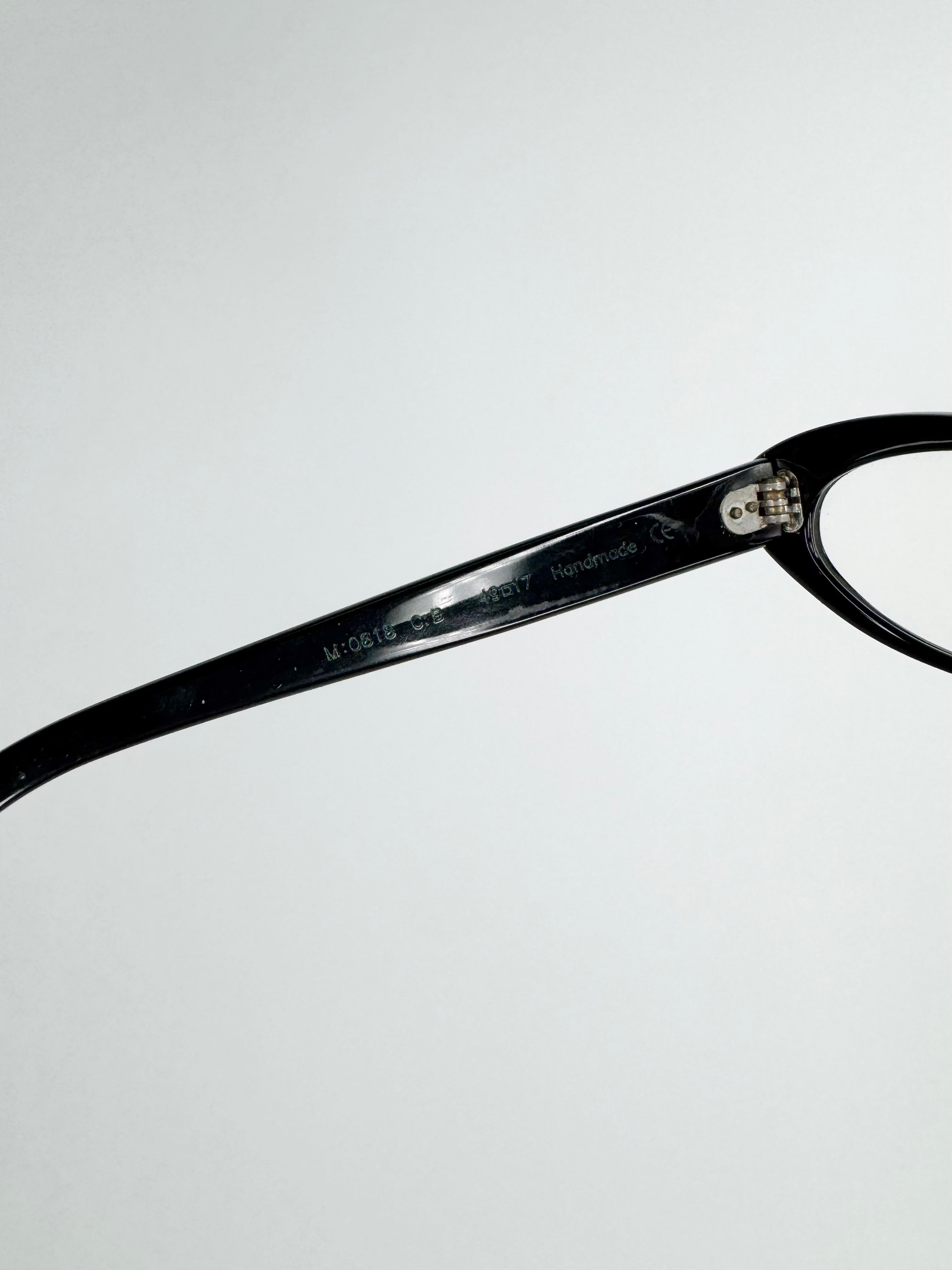 Cutler & Gross of London Black Frame Star Embellished Oval Reading Glasses