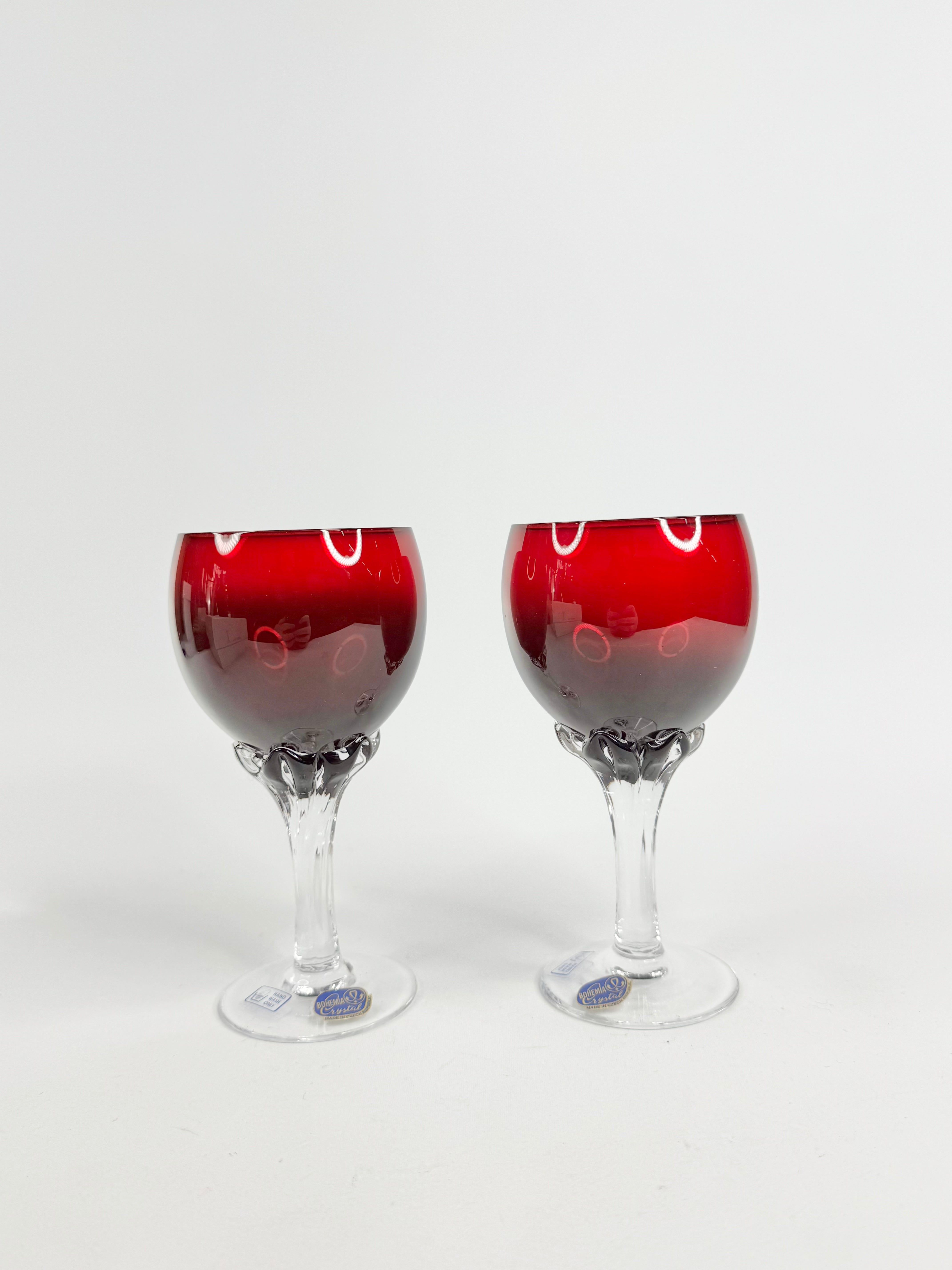 Bohemia Ruby Collection Glasses