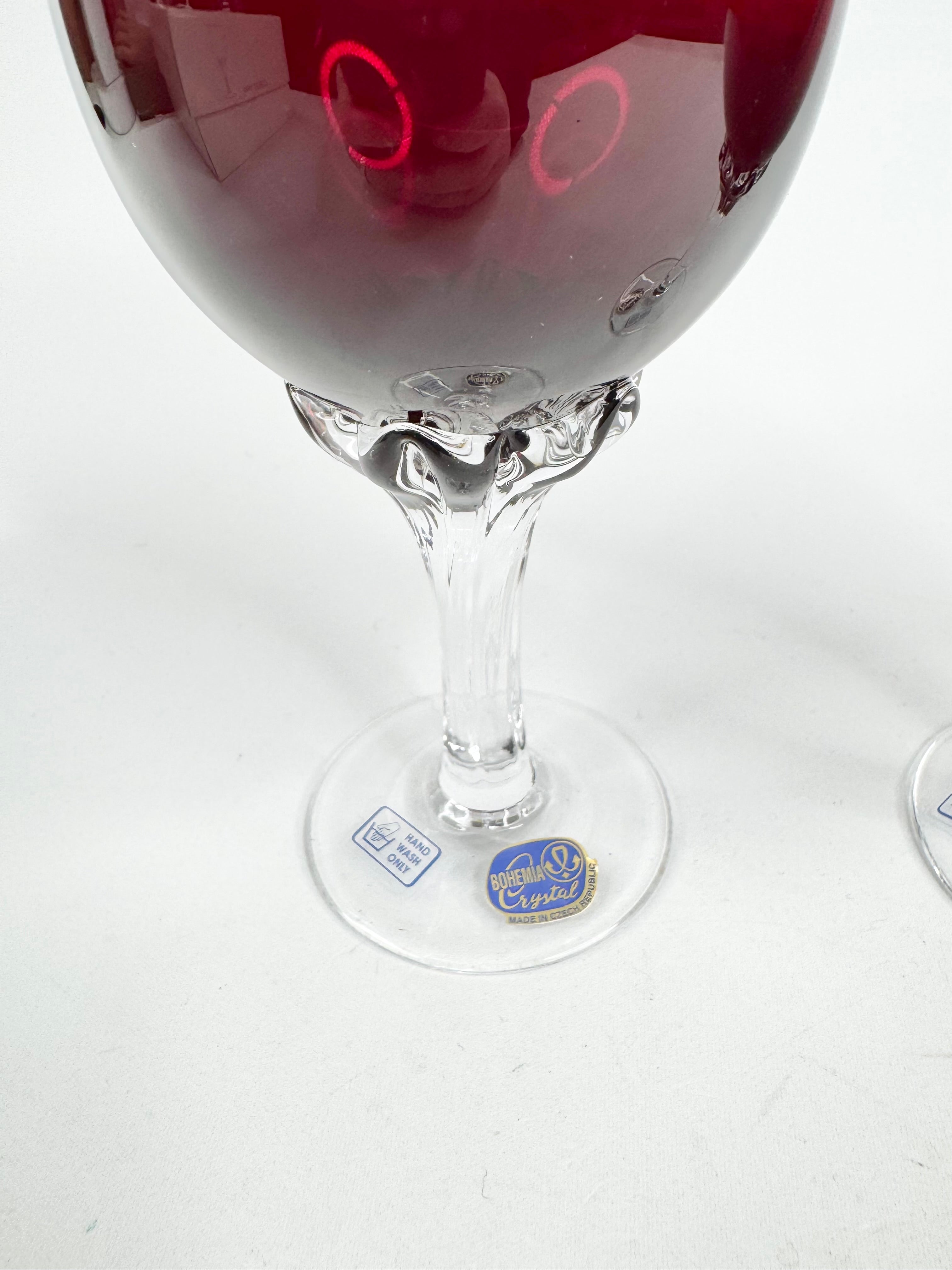 Bohemia Ruby Collection Glasses