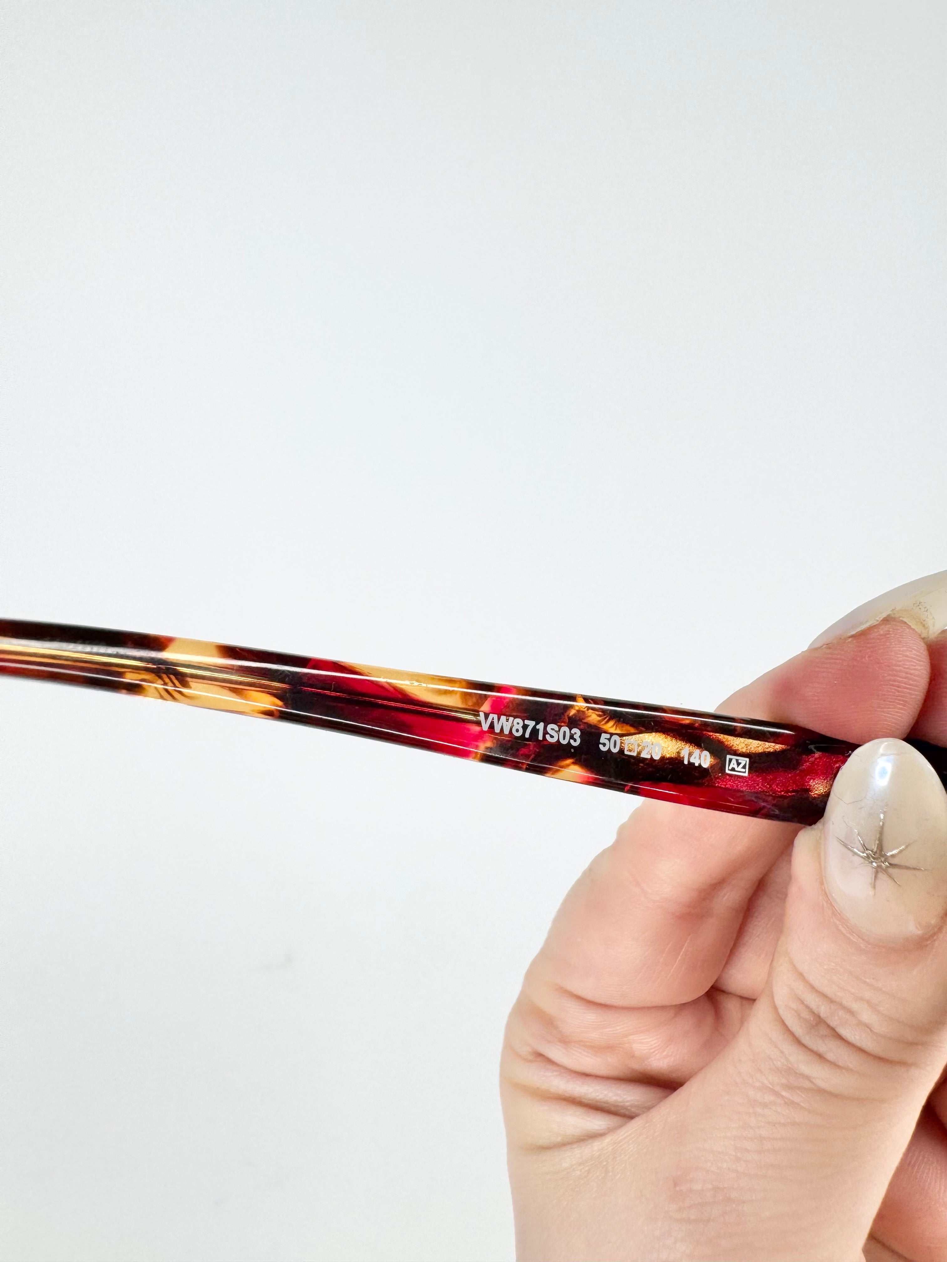 Vivienne Westwood 'Crystal Horn' Tortoiseshell Sunglasses