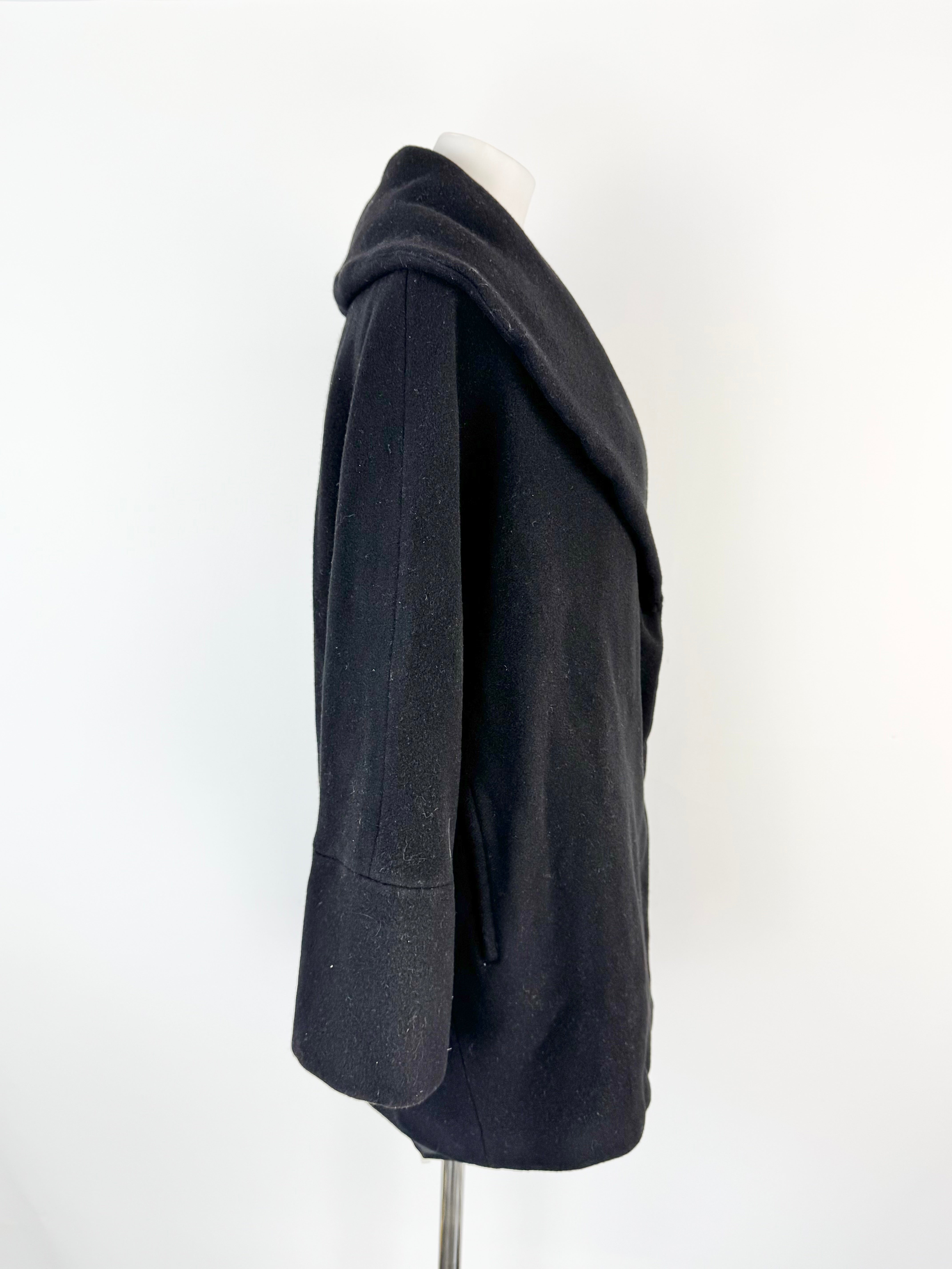 Altro by Digbys Black Wool Blend Coat - AU8/10