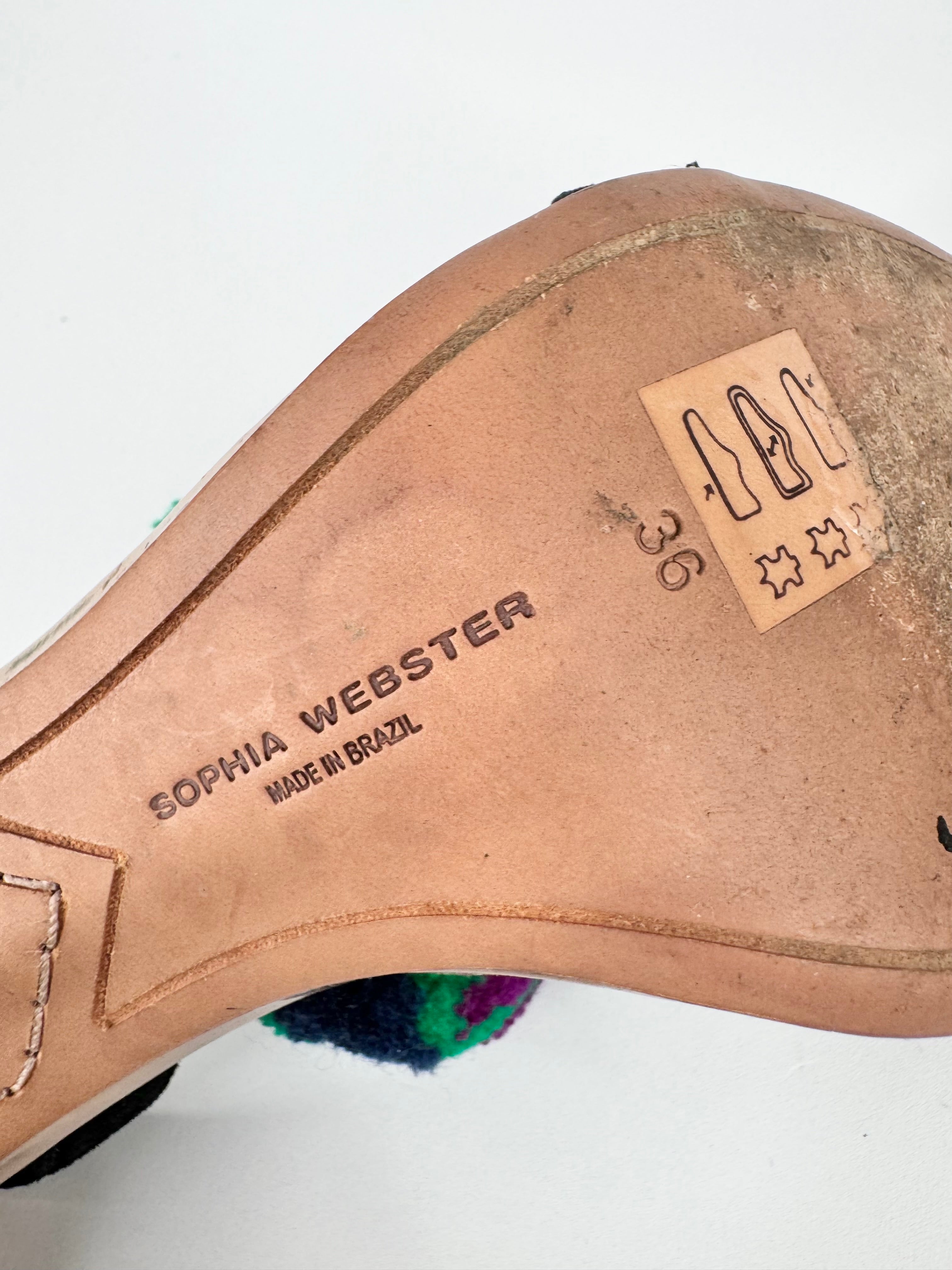 Sophia Webster Rose Gold Pomp Pom & Tassell Stilettos - EU35