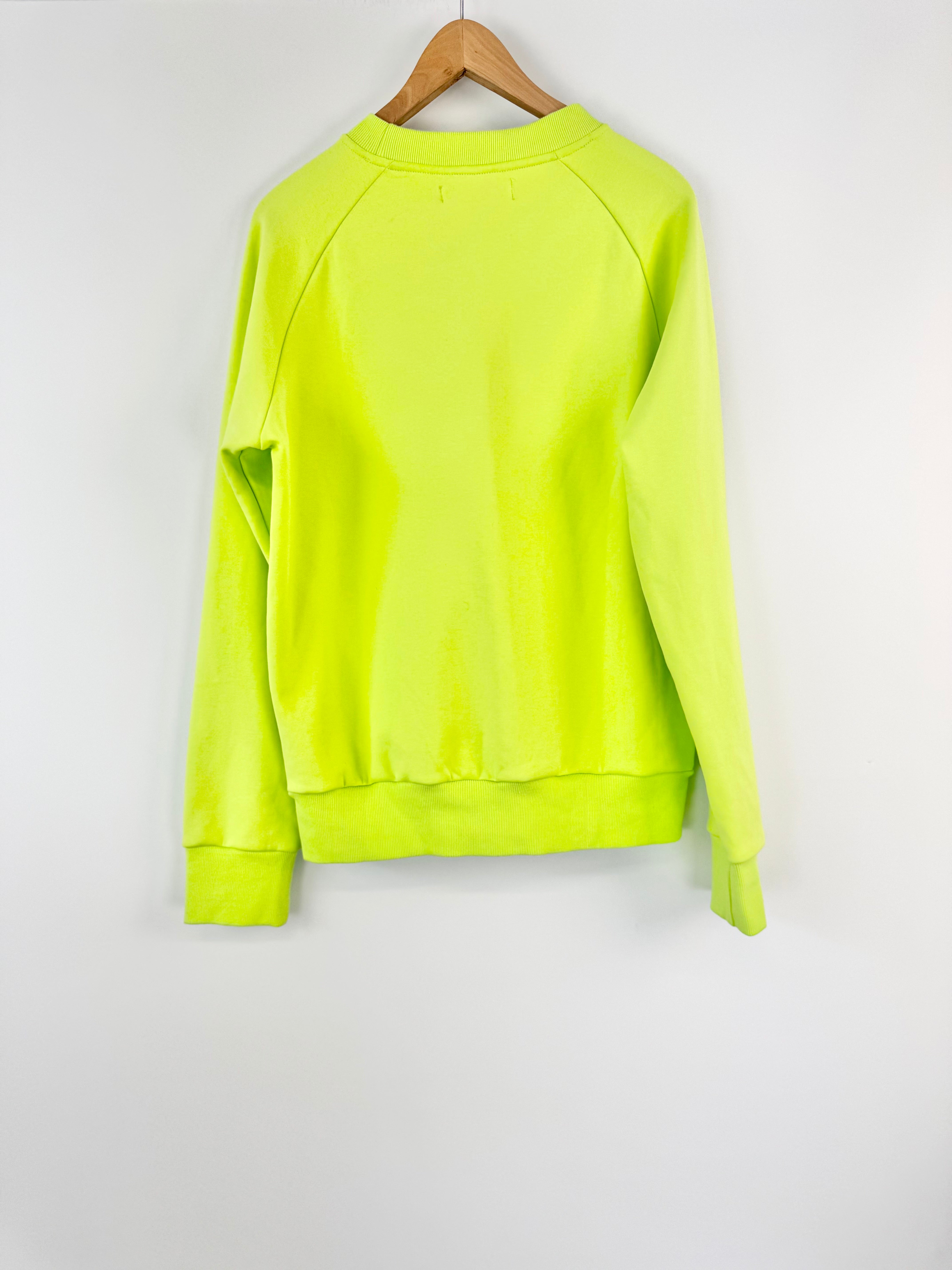Erik-Yvon 'Flowe Power' Lime Green Sweater - AU8/10