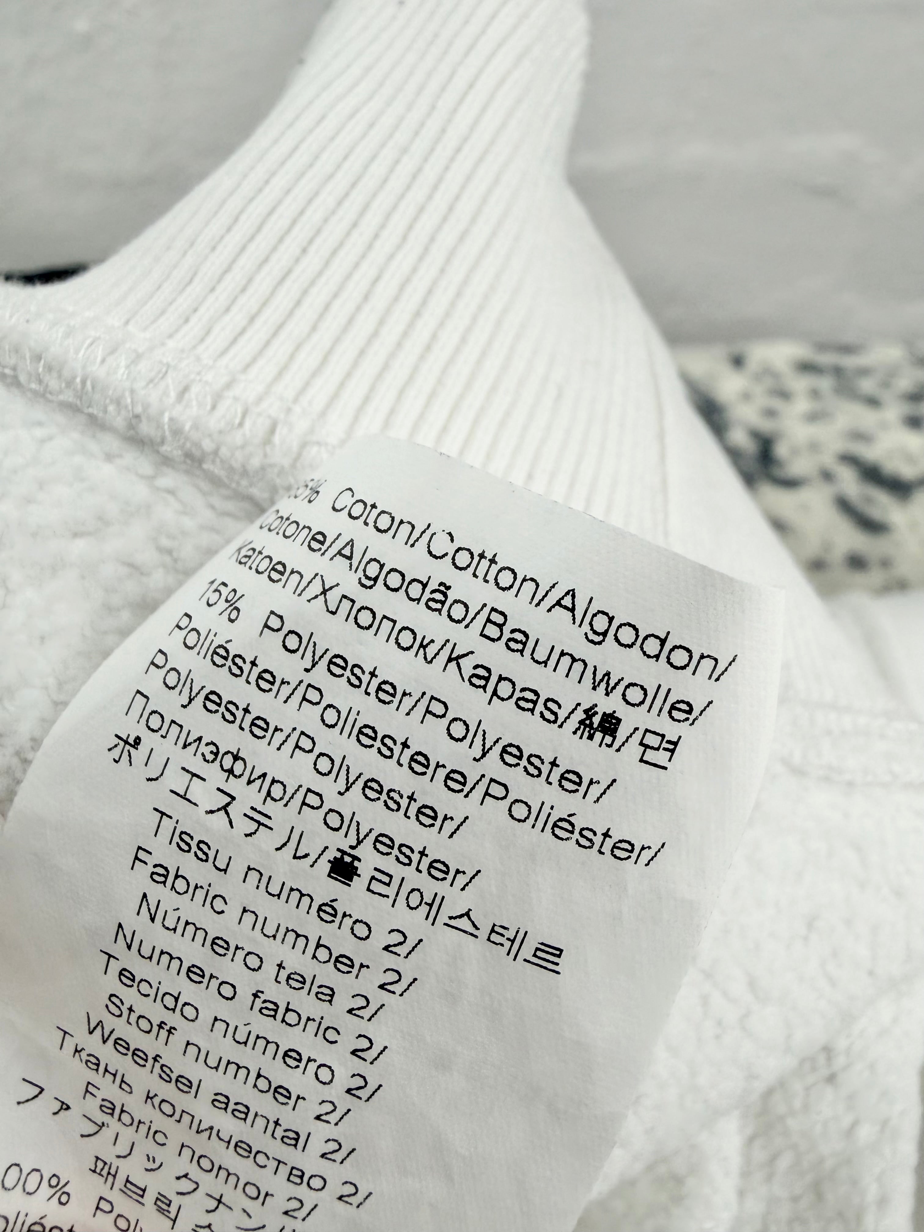 Kenzo White & Black Logo Hoodie - S