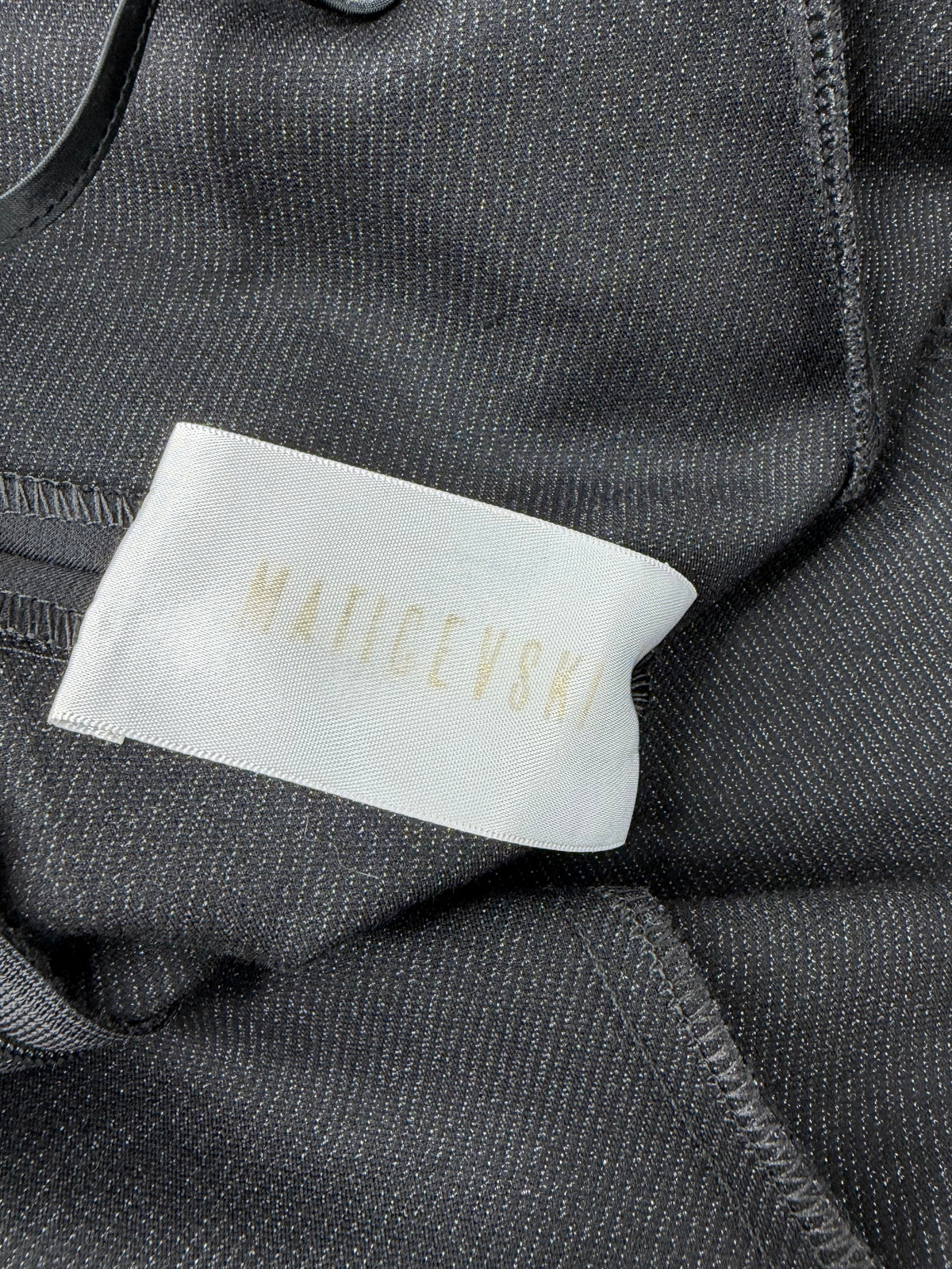 Maticevski Black Ruffle Trim Mini Dress - AU6