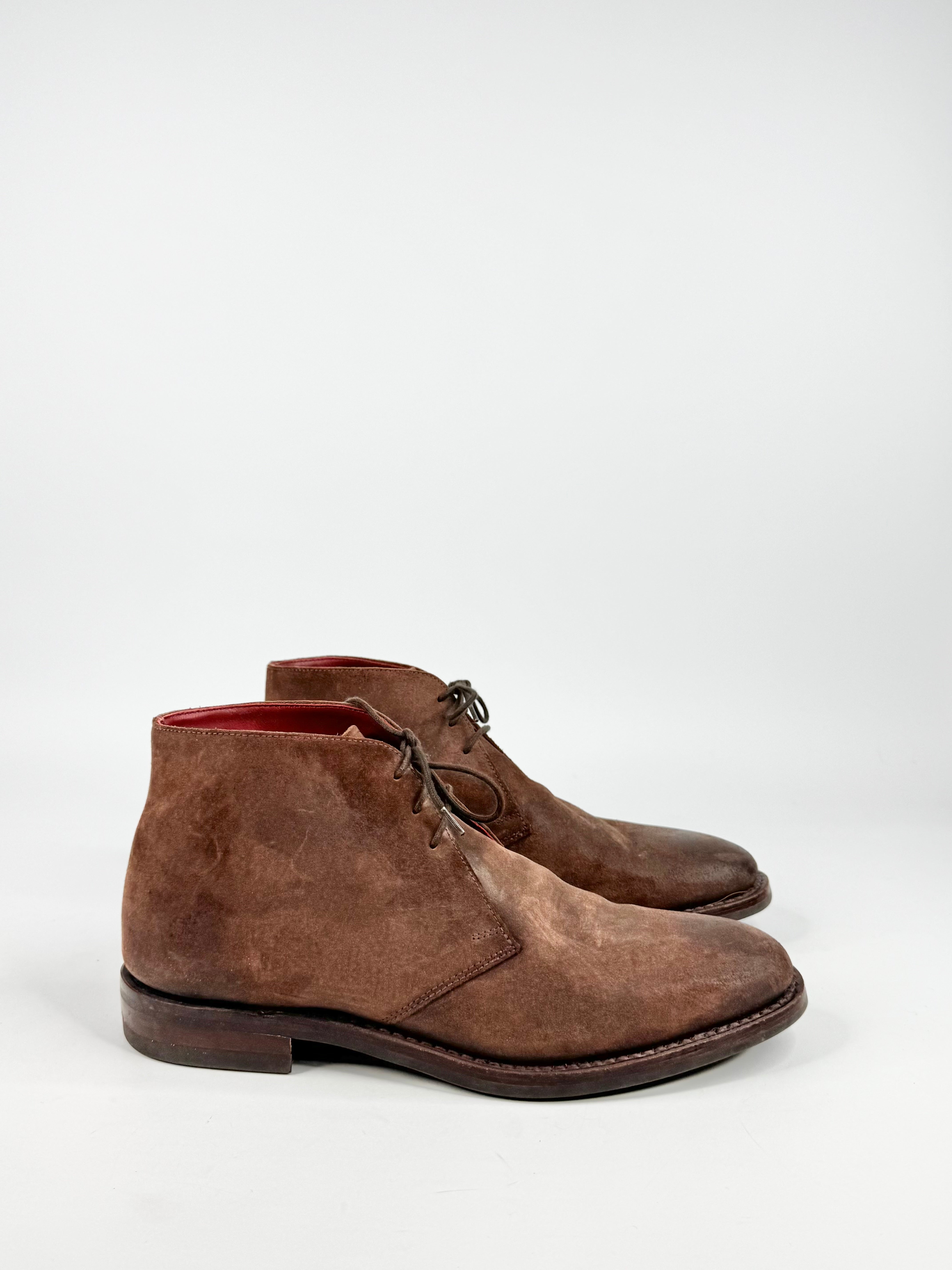 Design Loake Brown Suede Lace Up Boots - EU43