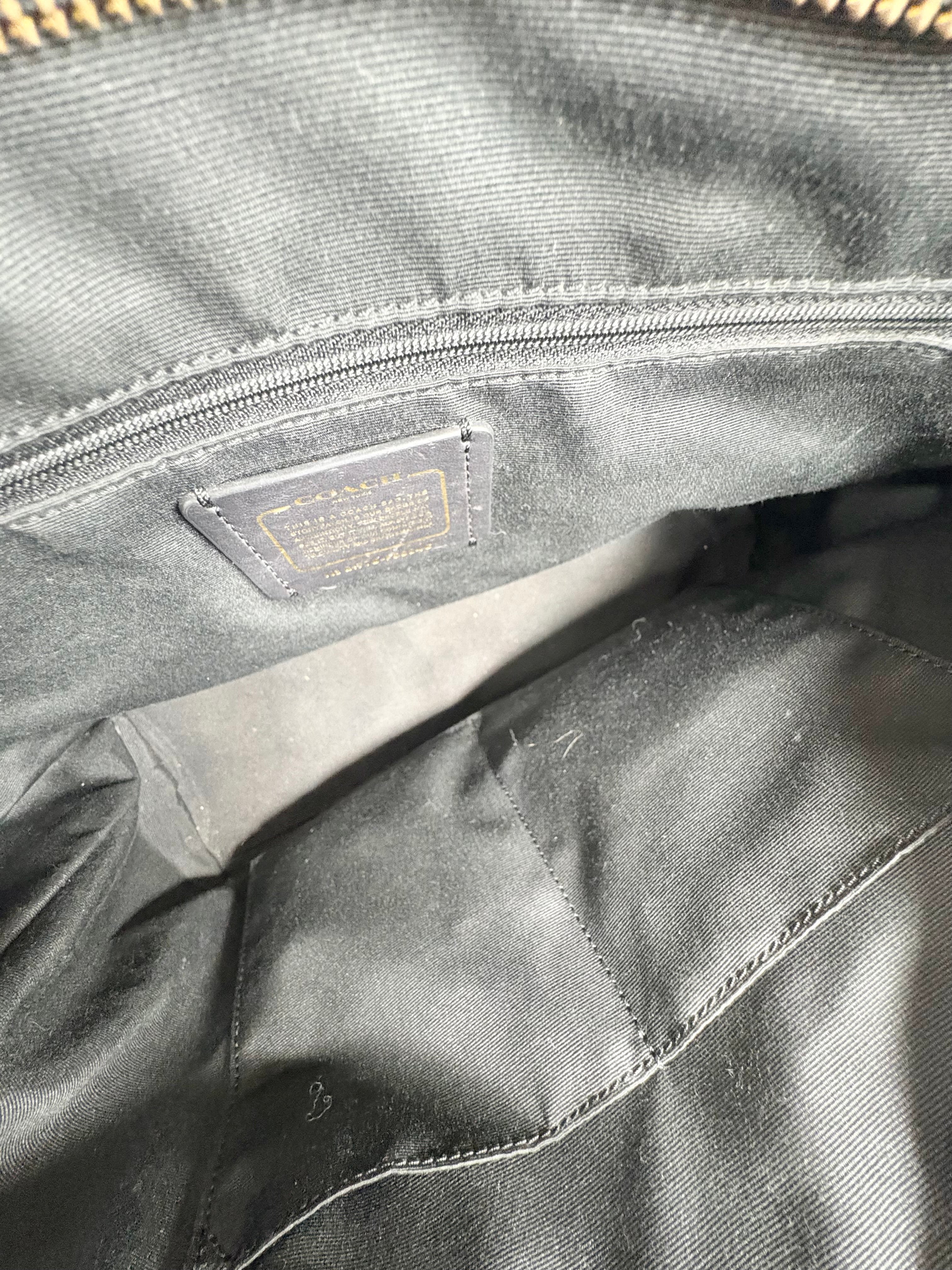 Coach Black Cross-Grained Leather City Tote Bag