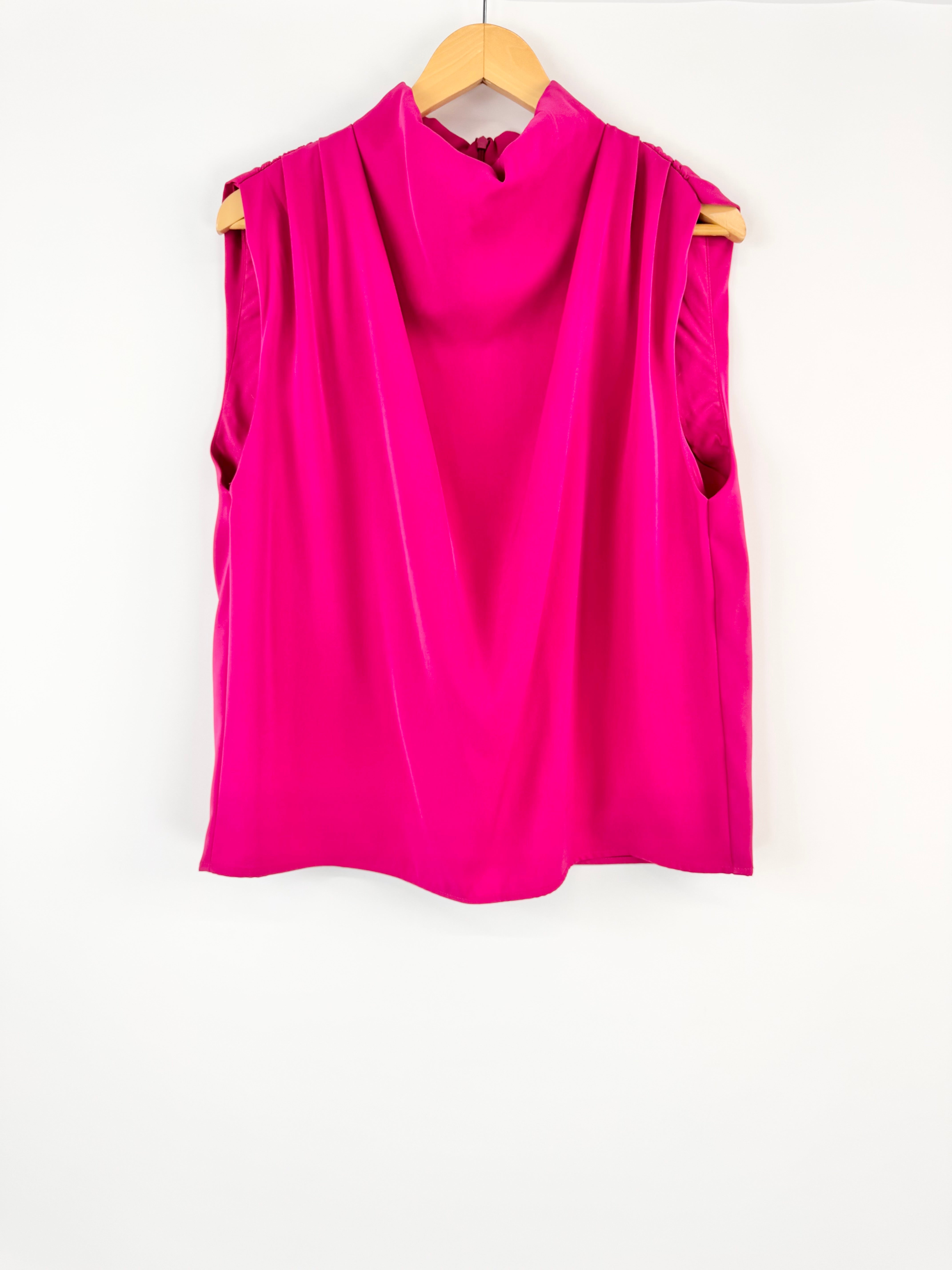 Mossman Fuchsia Cowl-Neck Blouse - AU12
