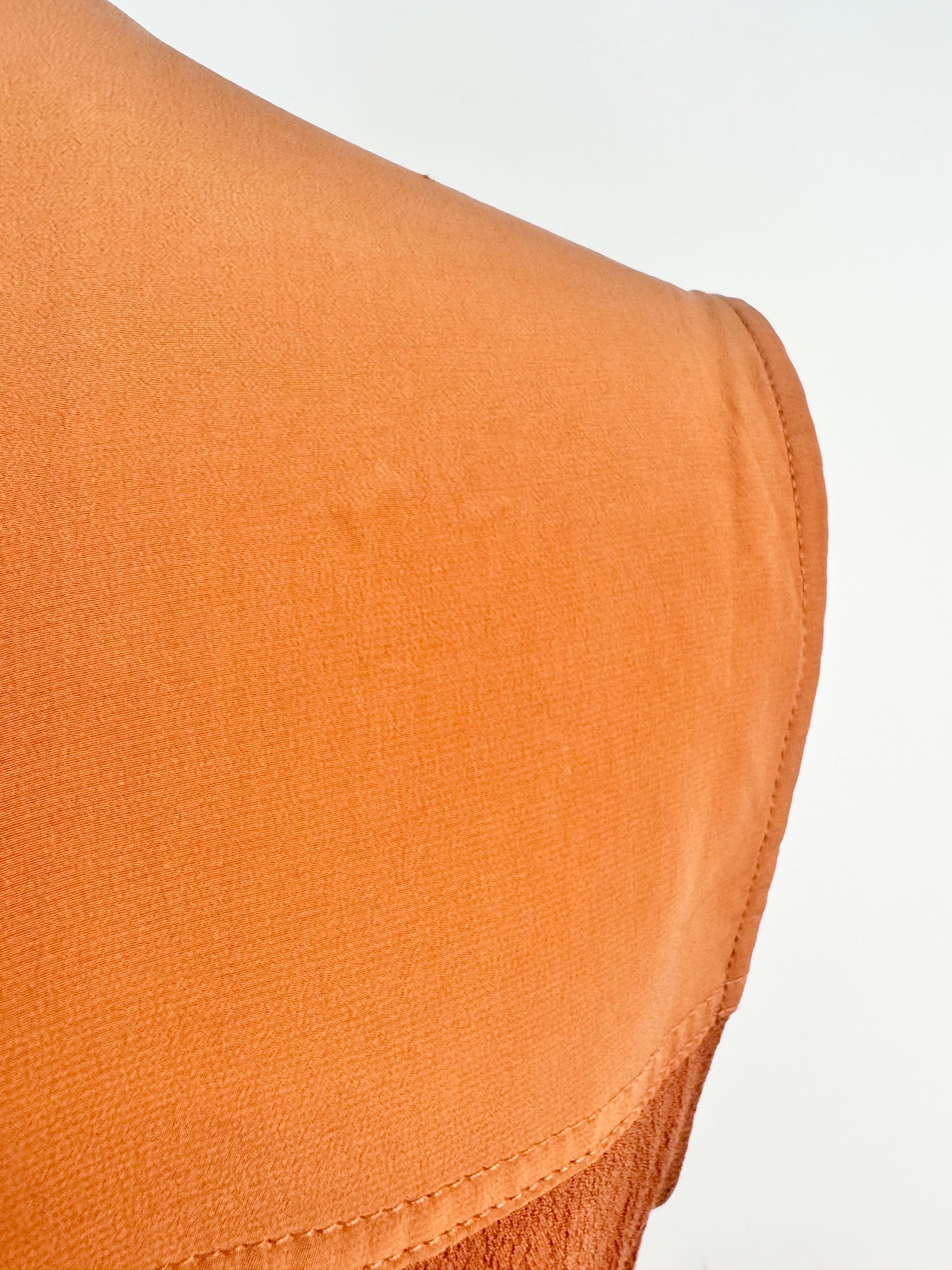 Magali Pascal Rust Sleeveless V-Neck Wrap Dress - AU6