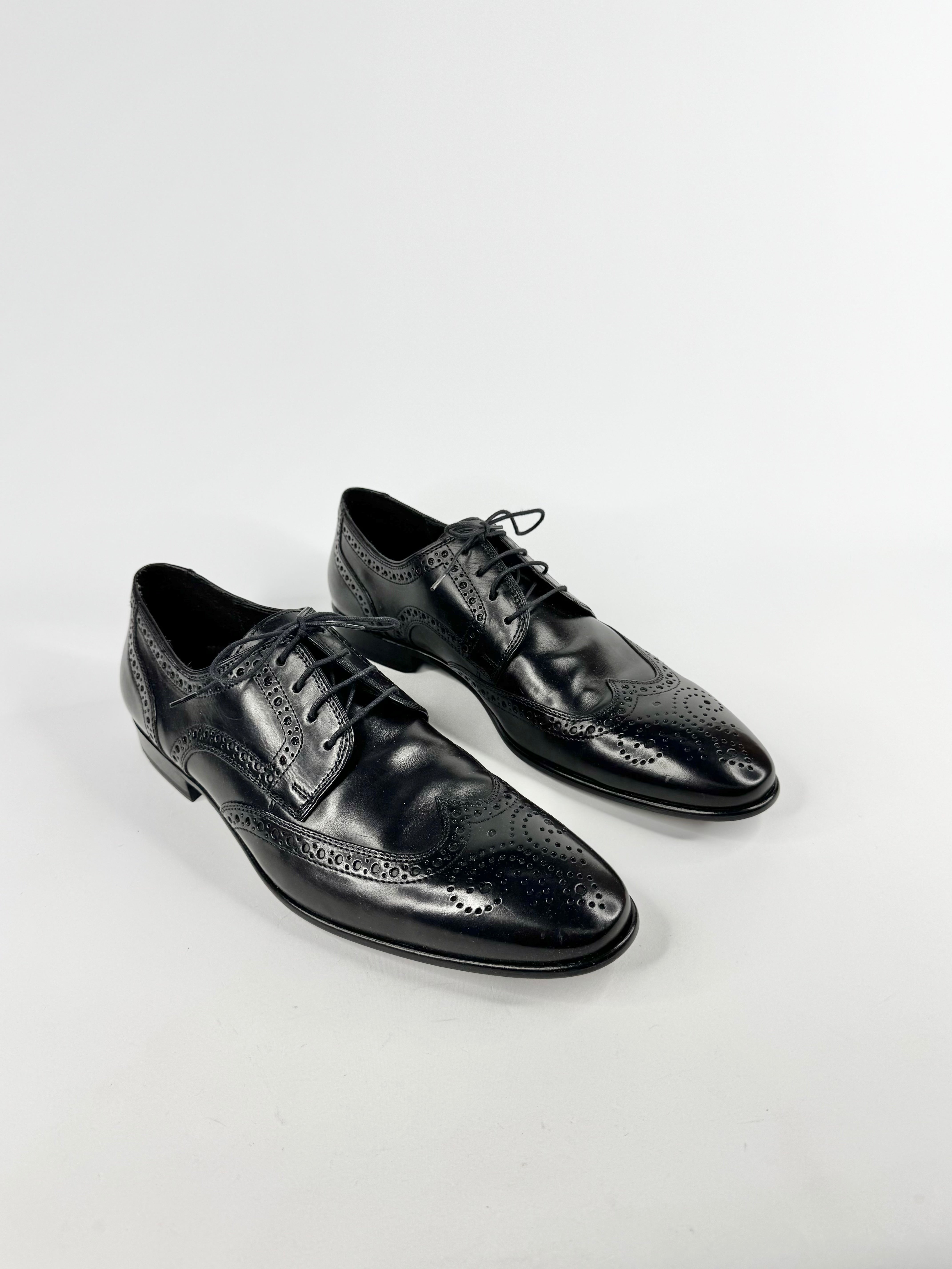 Lloyd Germany Black Brogue 'Jackson' Lace Up Shoes - EU44