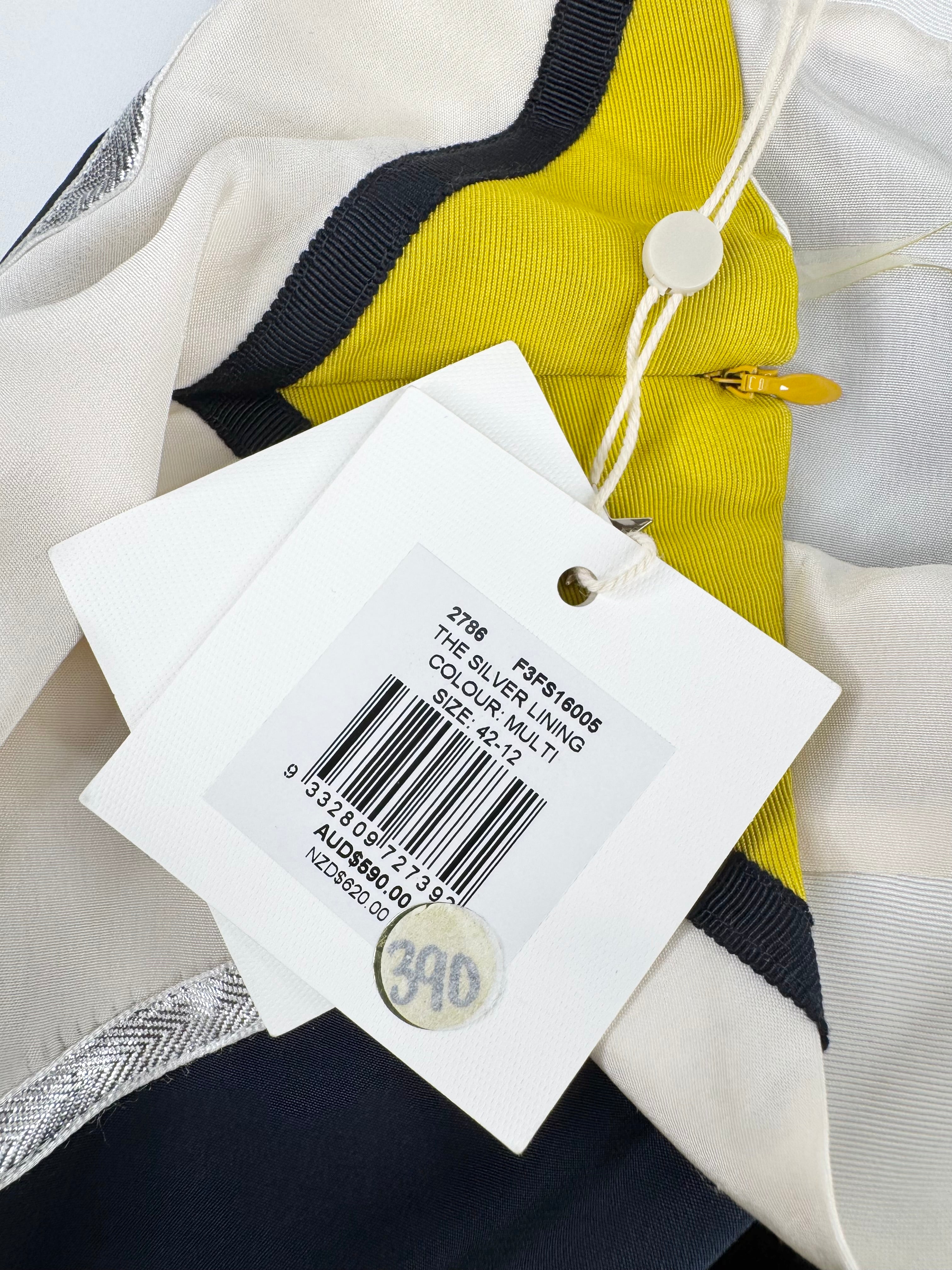 Sass & Bide 'The Silver Lining' Colourblock Mini Skirt NWT - AU12