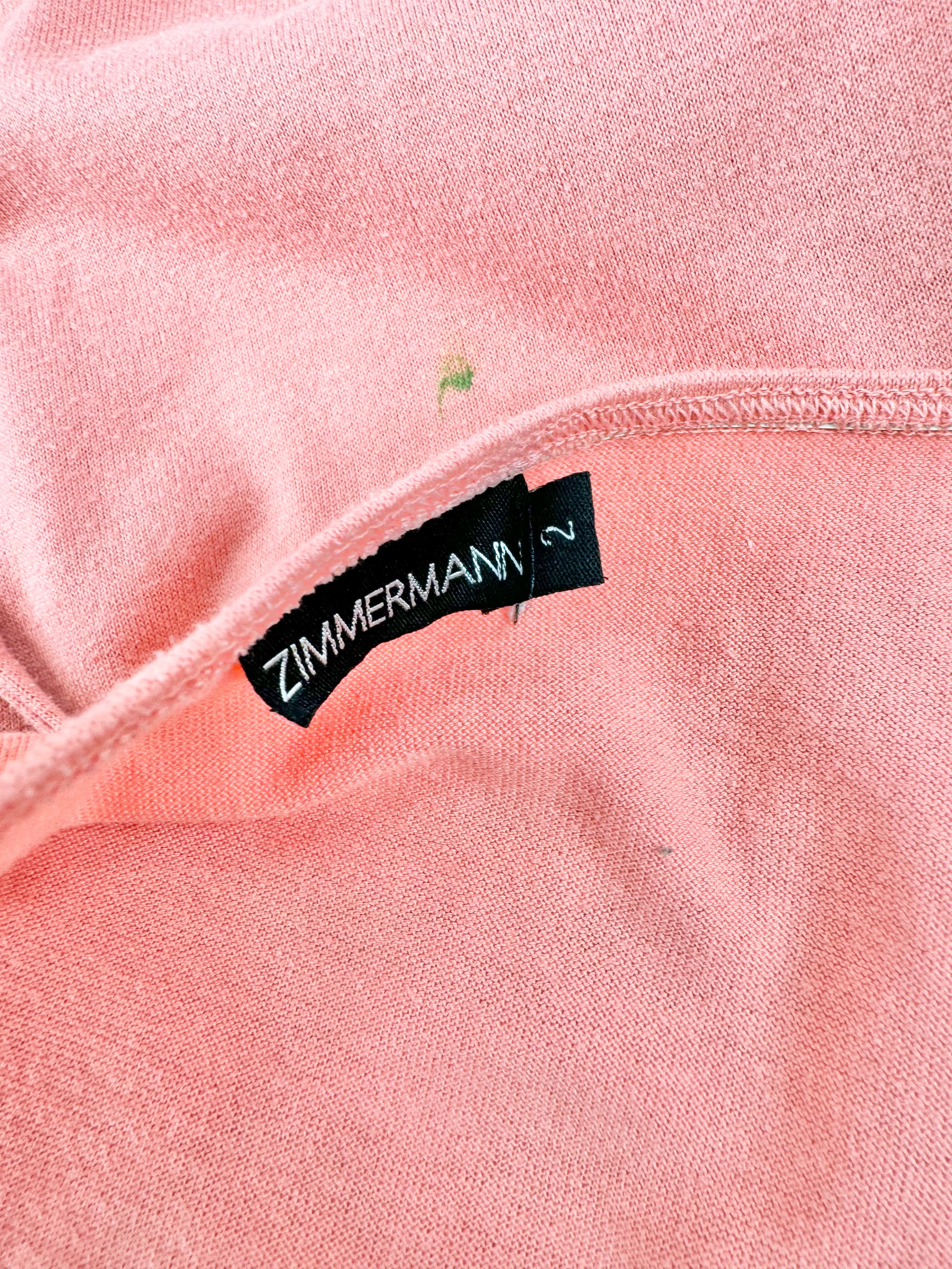 Vintage Zimmermann Salmon Pink Summer Dress - AU8/10