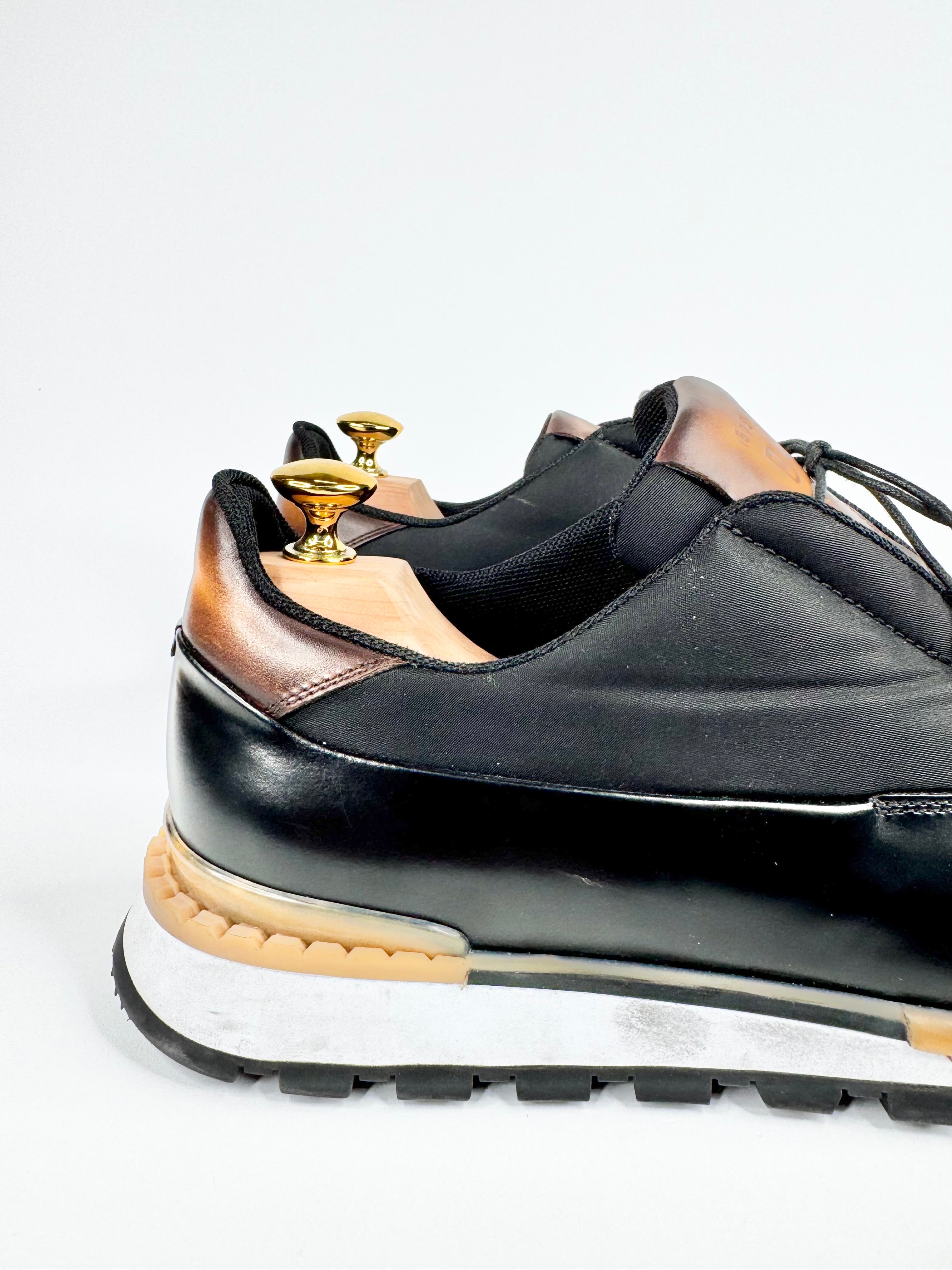 Berluti Black 'Fast Track' Leather Sneakers - EU43.5