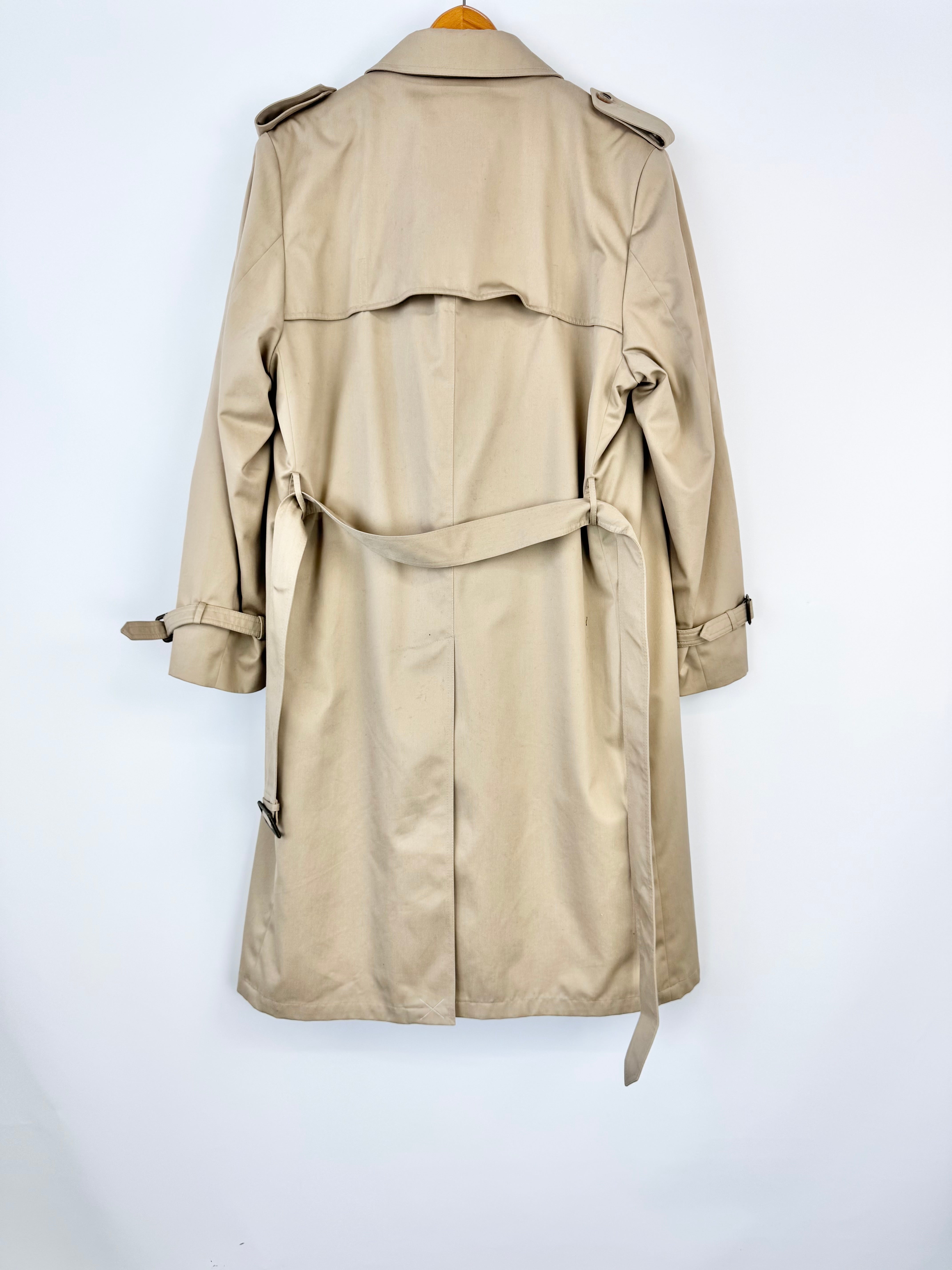 Vintage Yves Saint Laurent Homme Beige Trench Coat - L
