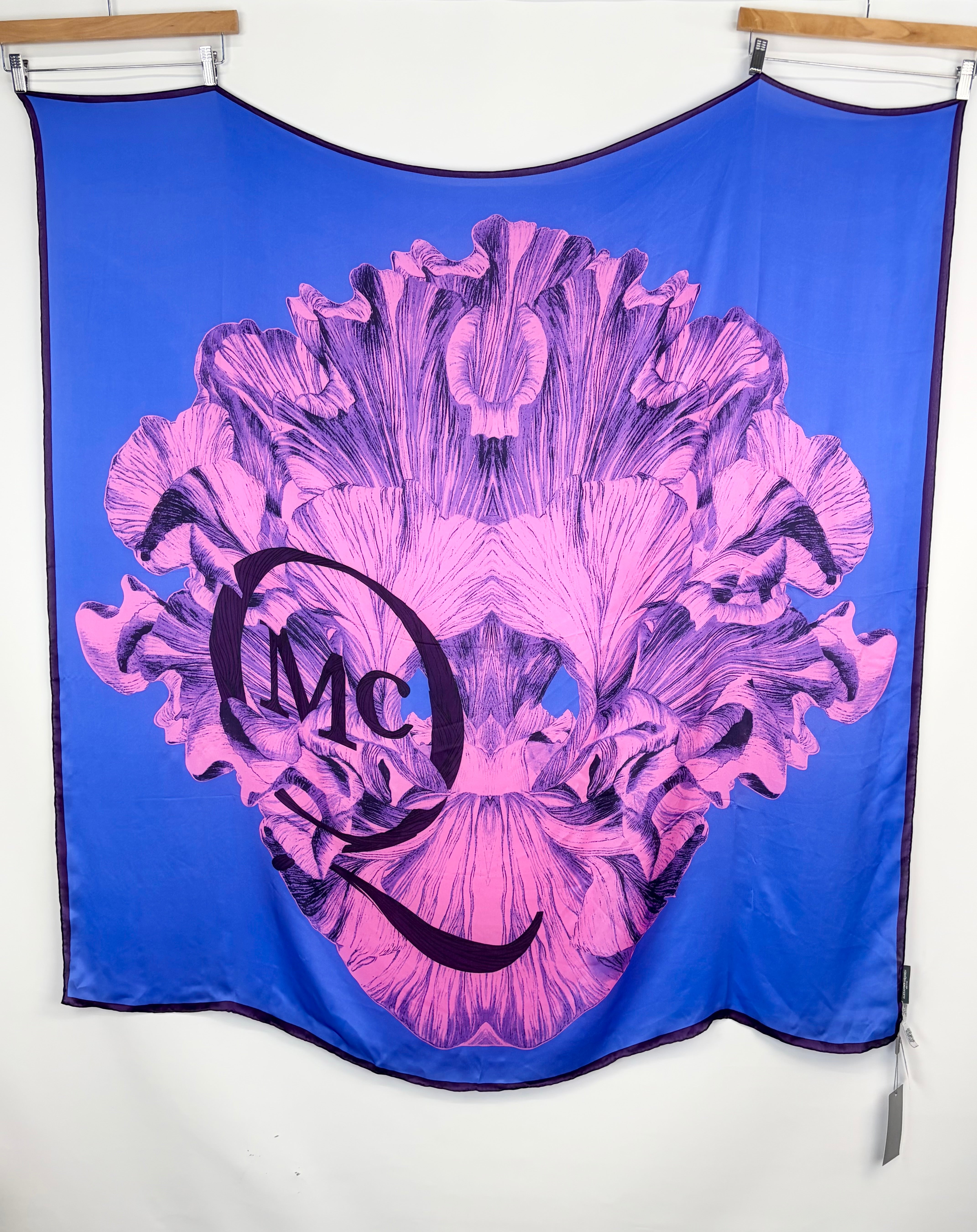 Alexander McQueen Flower Silk Scarf with Tags