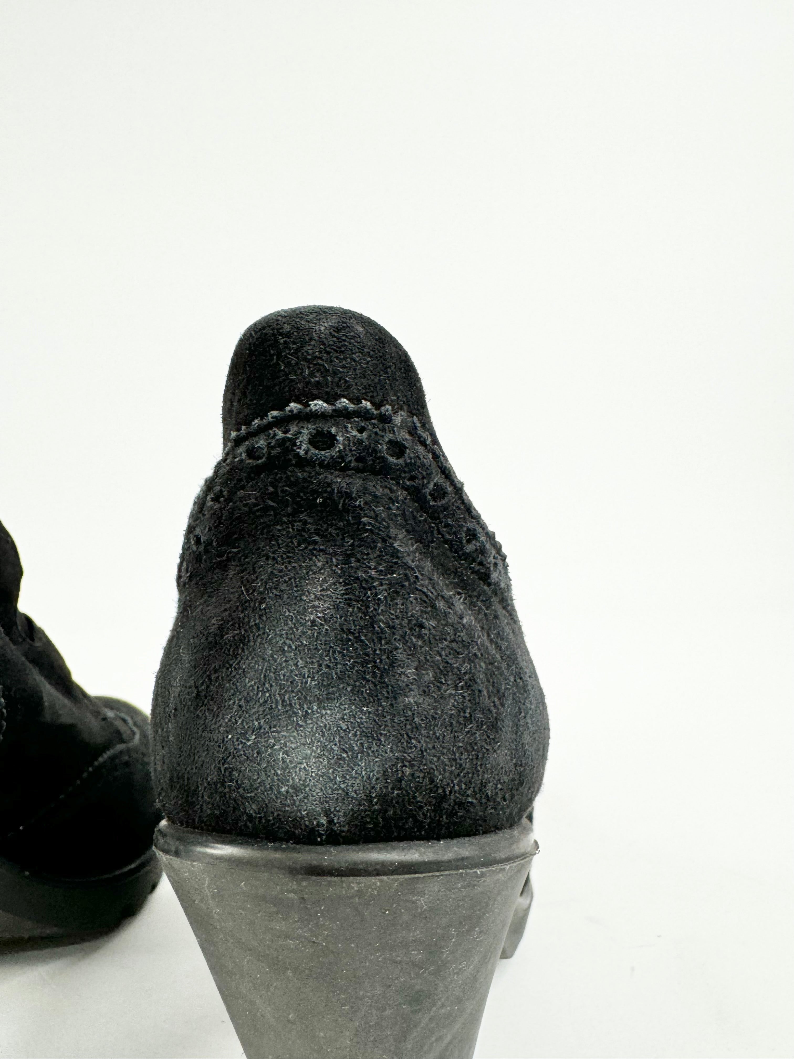 Karl Lagerfeld x Hogan Black Suede Ankle Boots - EU40