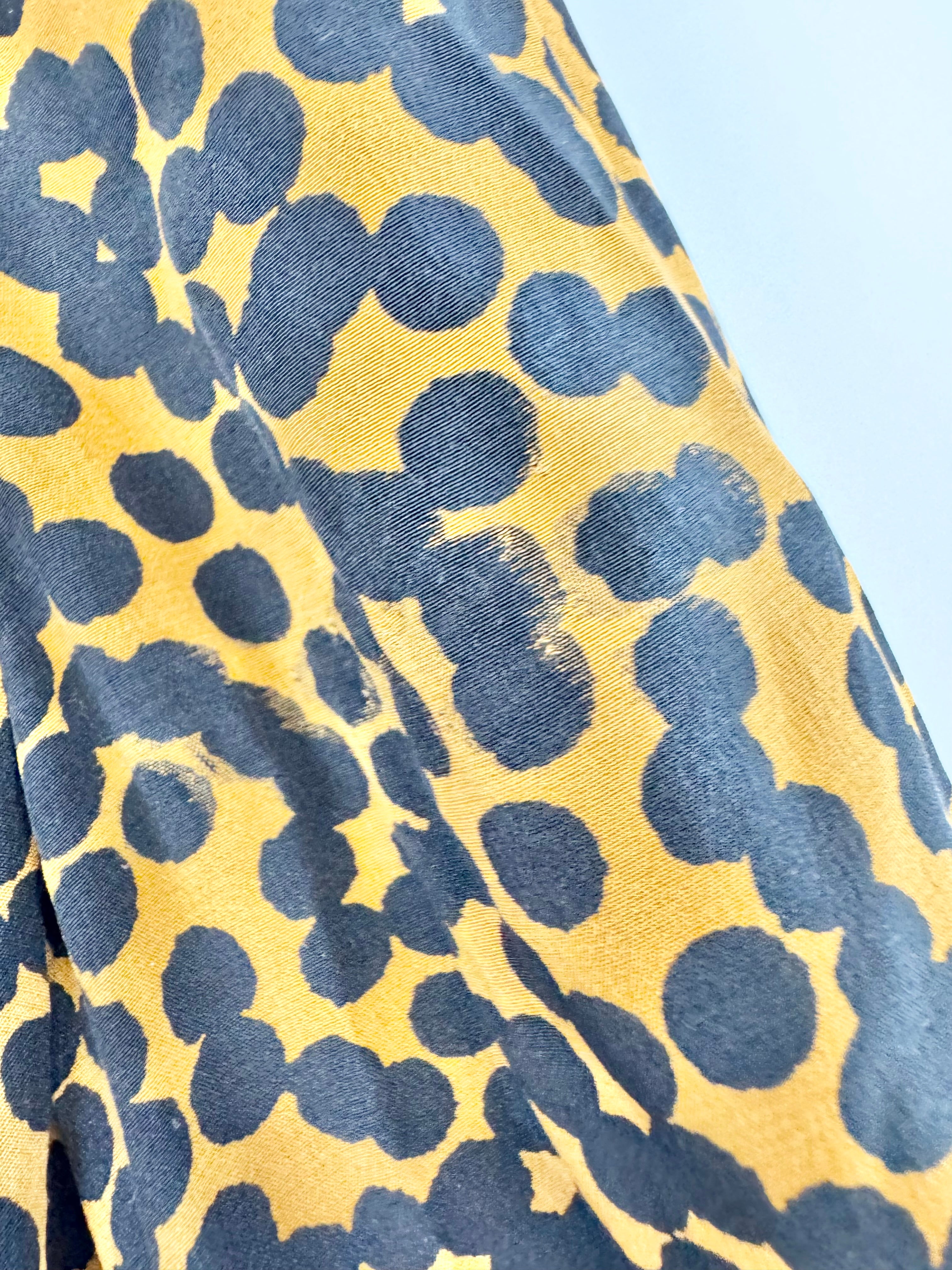 Diane Von Furstenberg Deep Orange & Black Dotted Dress - AU10