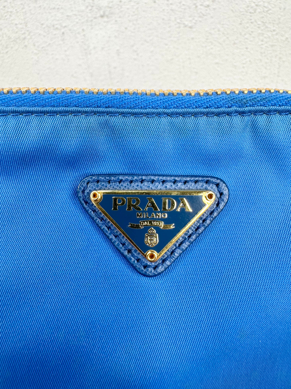 Prada Azzurro Nylon Wristlet