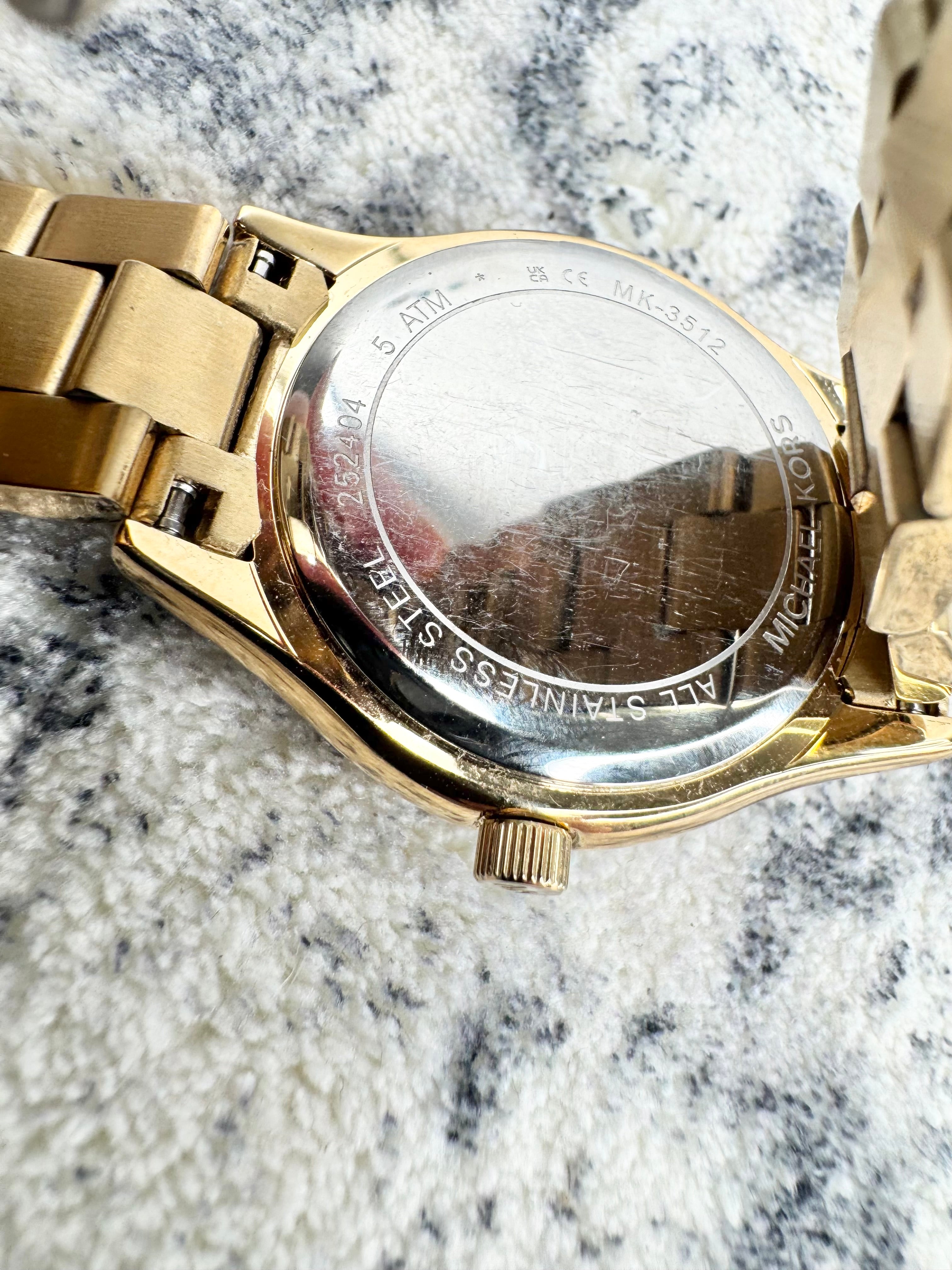 Michael Kors Mini Slim Runway Gold Tone Watch