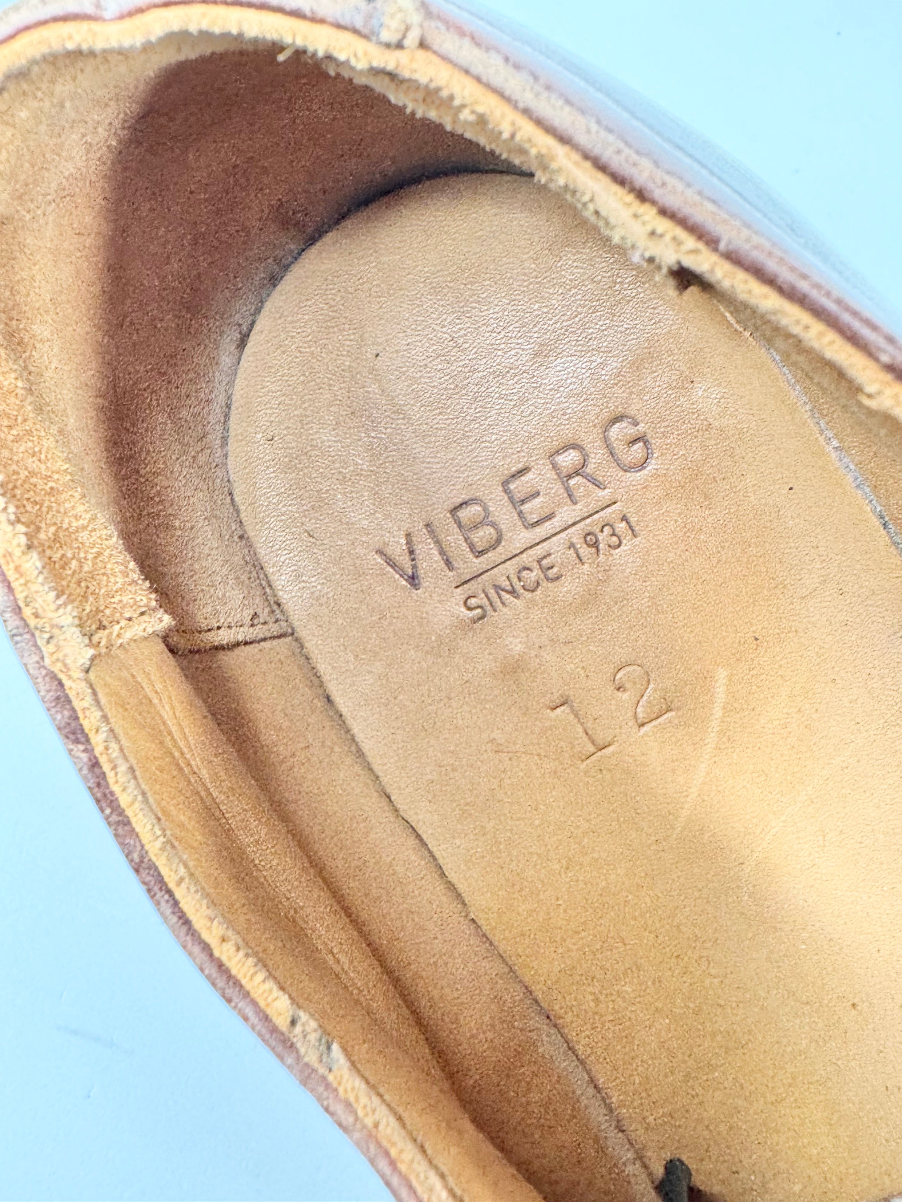 Viberg Deep Tan Handmade Lace Ups - EU45