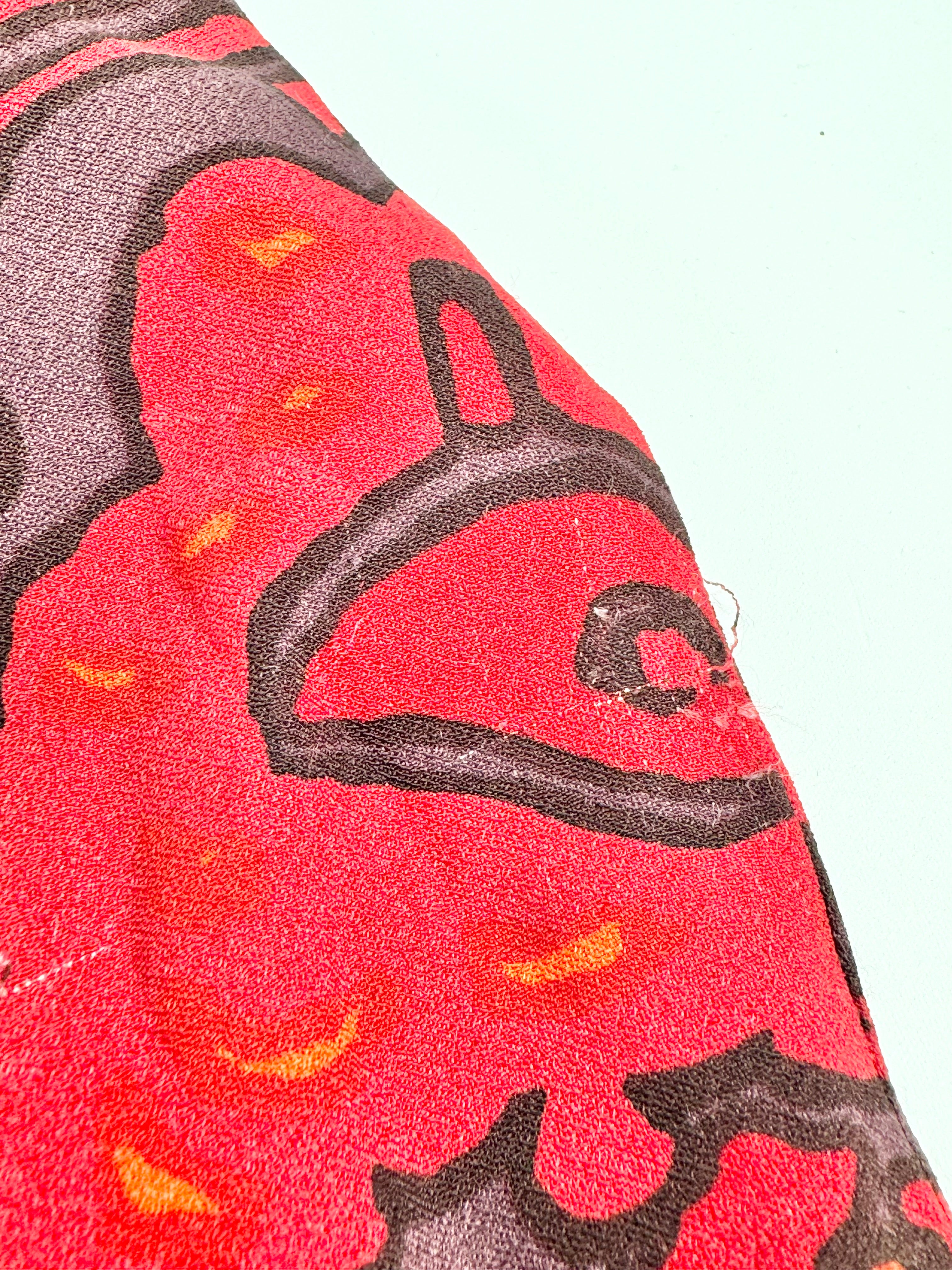 Marimekko 'Titti Mekko' Deep Red Shift Dress - AU10/12