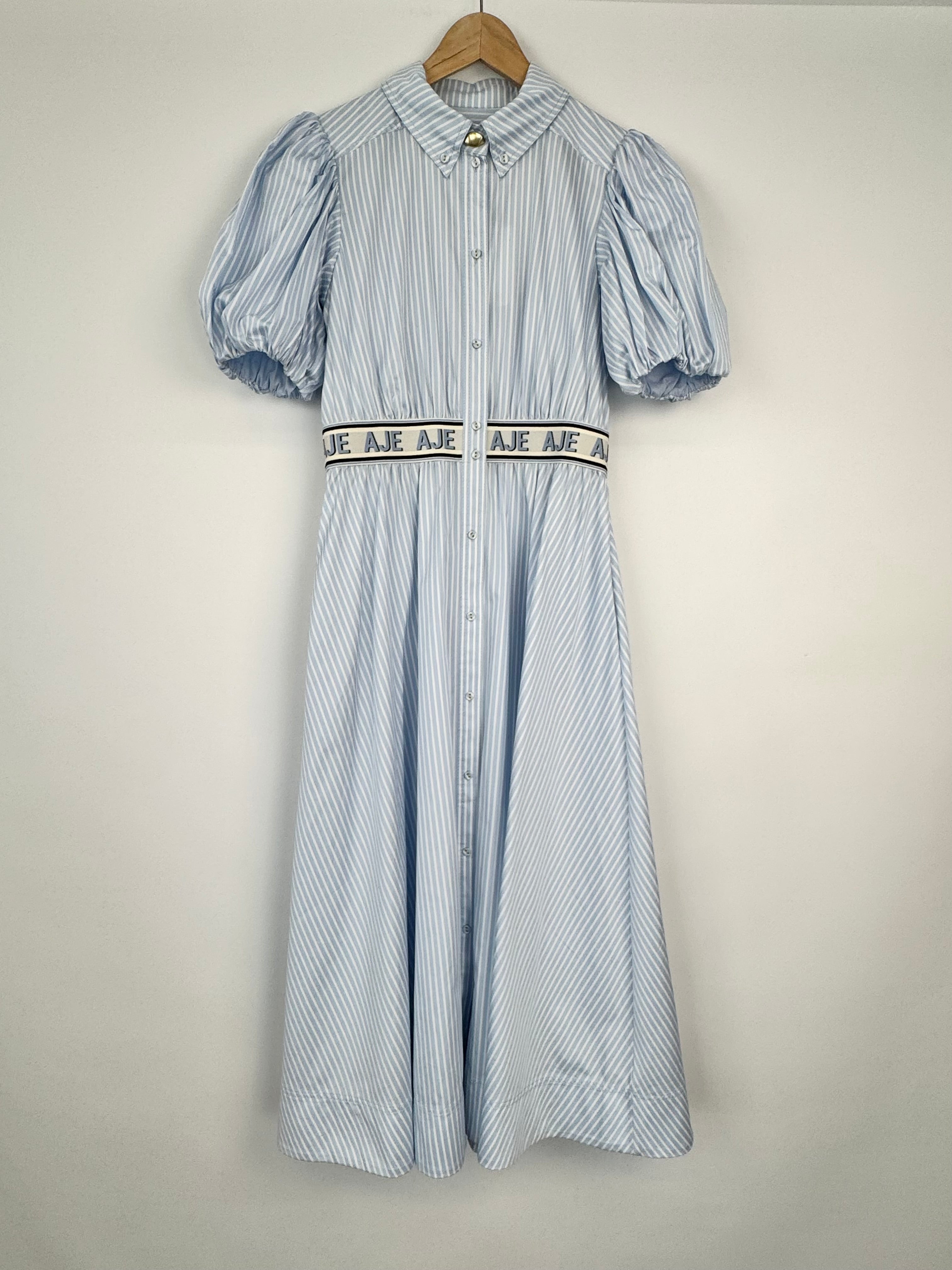 Aje Muted Sky 'Harling Logo' Midi Dress NWT - AU10