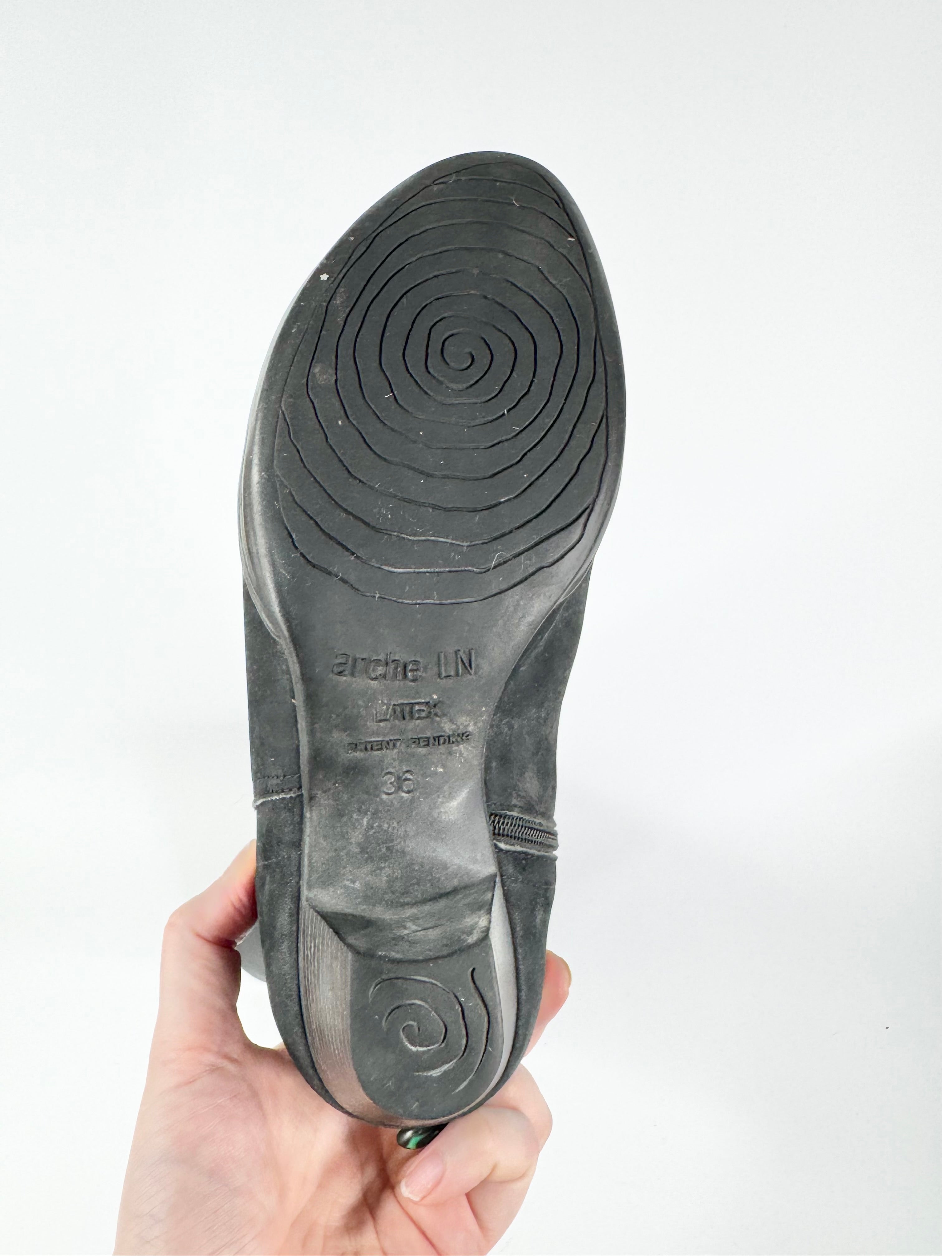 Arche Black Latex Calf Boots - EU36