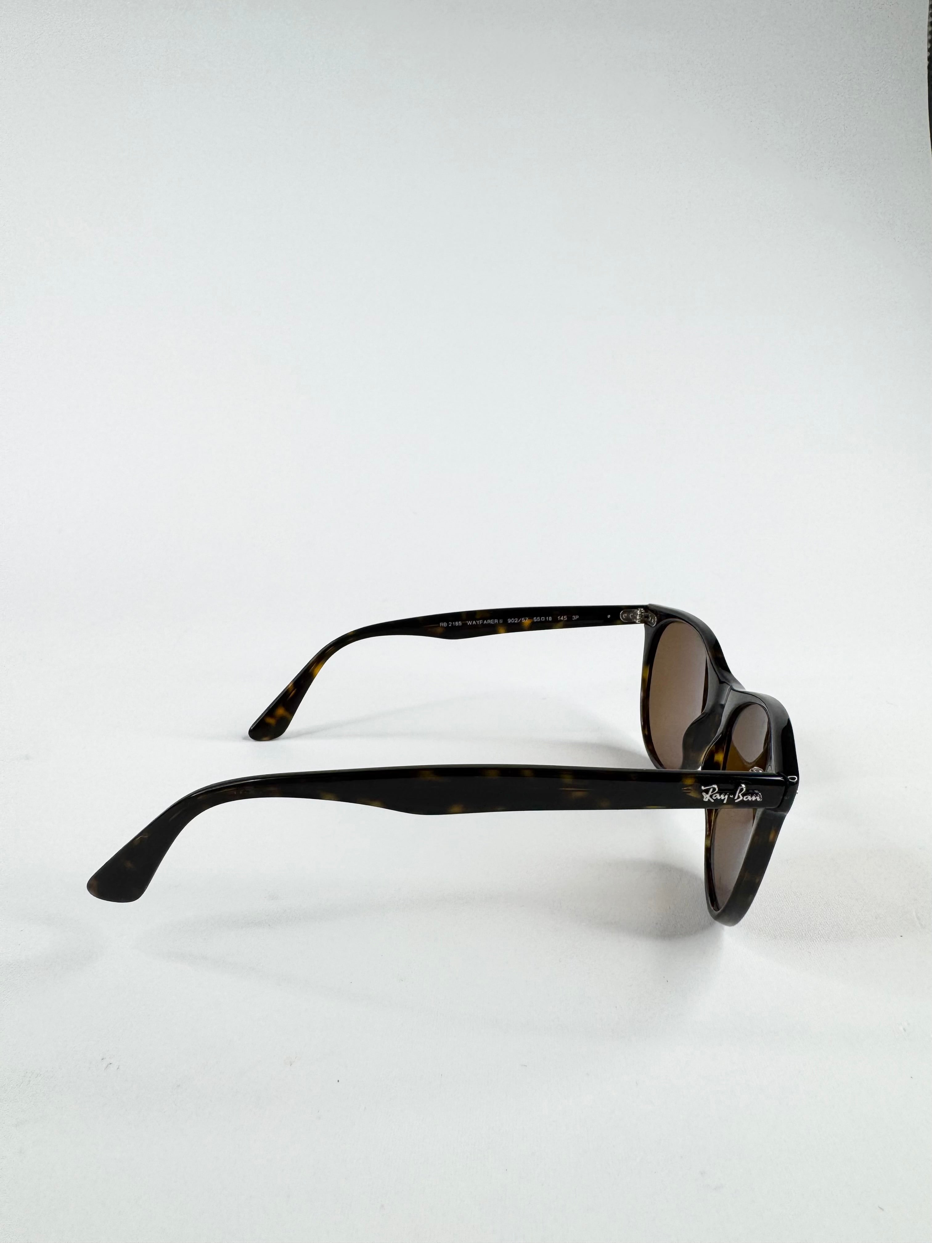 Ray Ban Tortoiseshell on Gold 'Clubmaster' Sunglasses