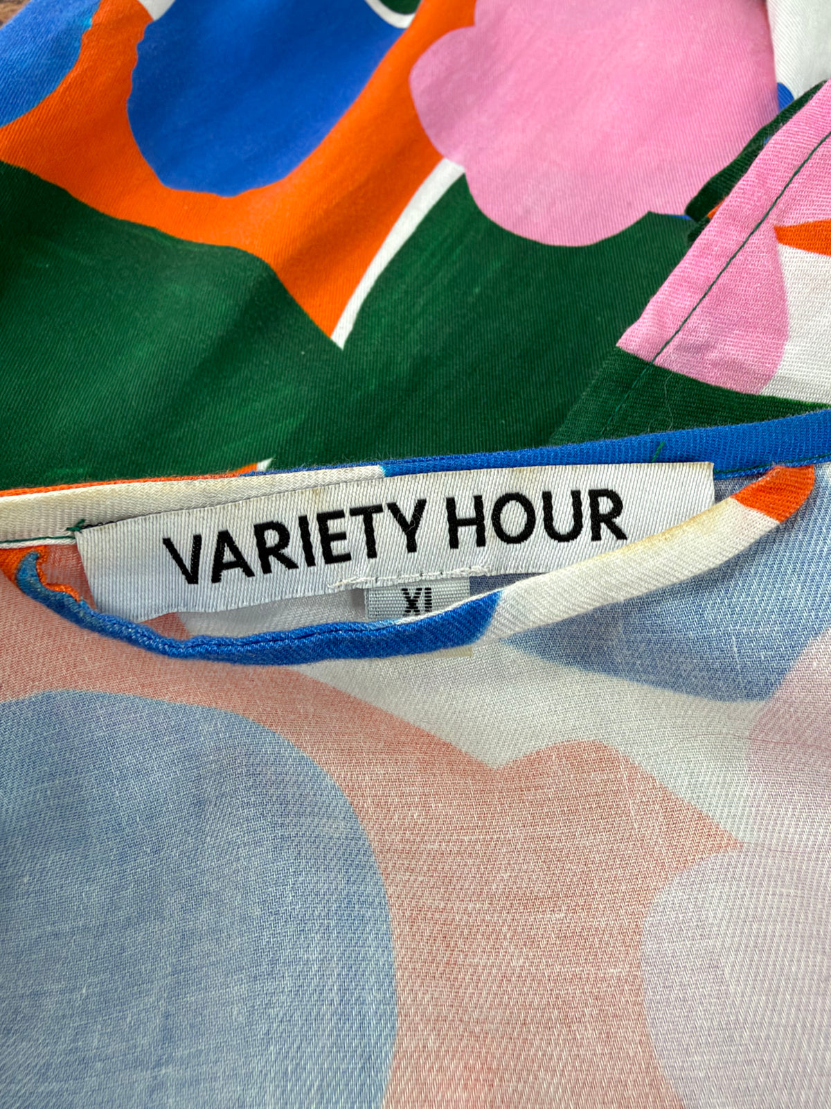 Variety Hour Colourful Block Floral Patterned Dress - AU16/18
